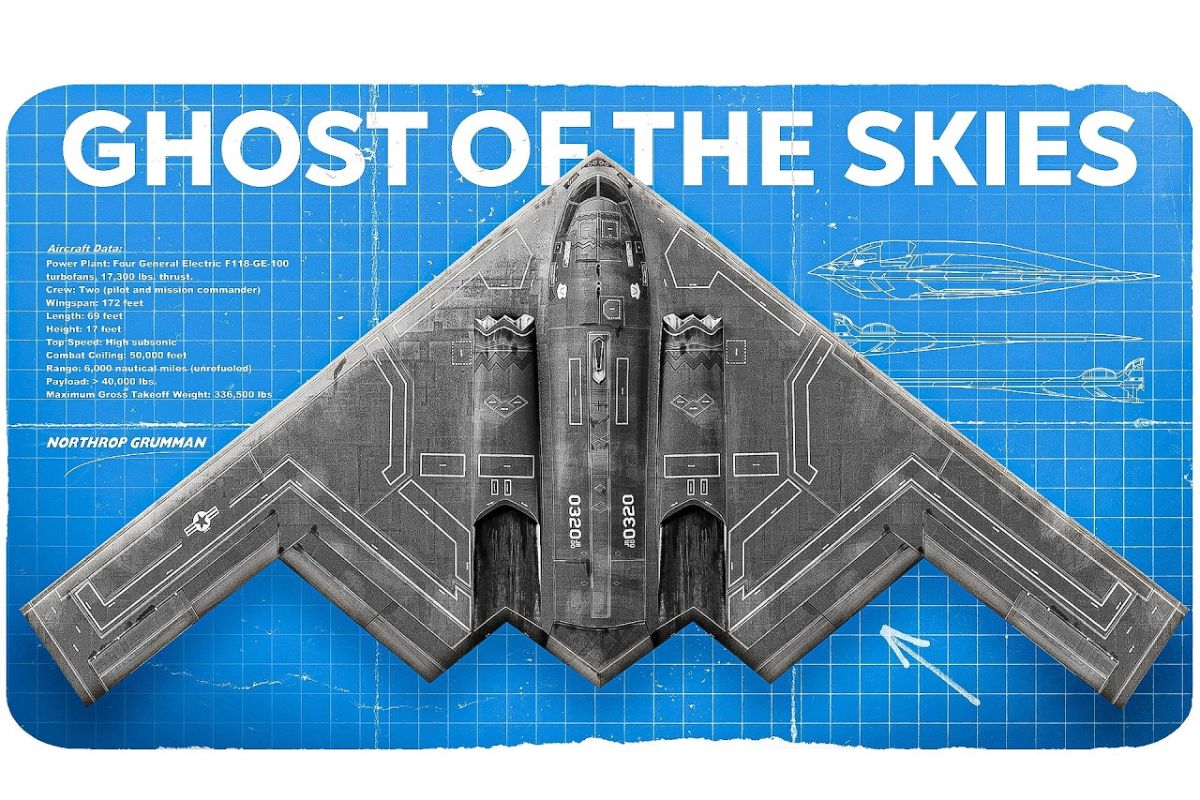 O Bombardeiro B-2 leva o conceito de asa voadora ao limite, unindo furtividade ao radar, contexto da Guerra Fria e papel central na dissuasão nuclear.