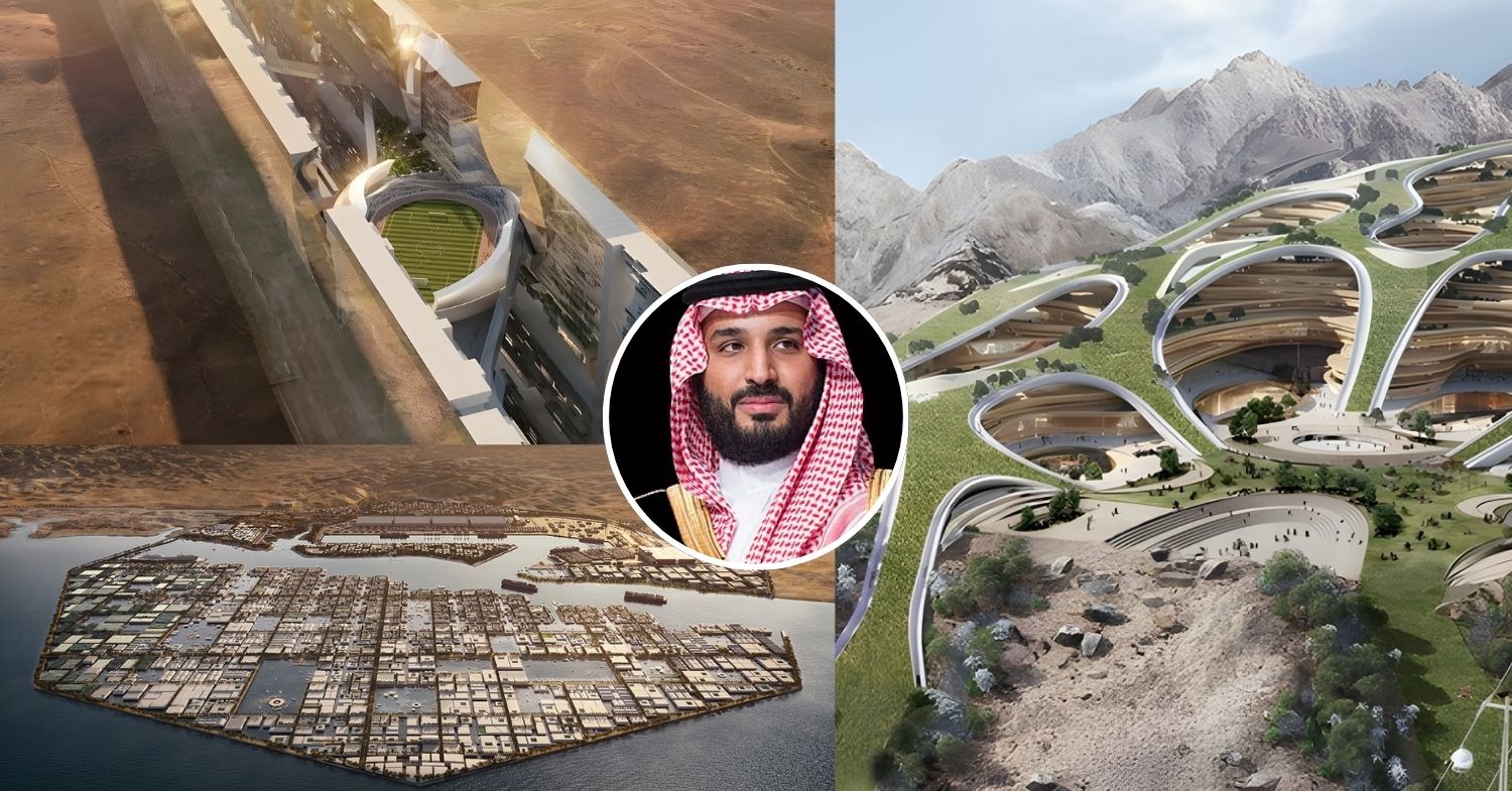 Com investimento estimado em R$ 45 trilhões e três megaestruturas futuristas em construção, este projeto no deserto promete redefinir o conceito de cidade