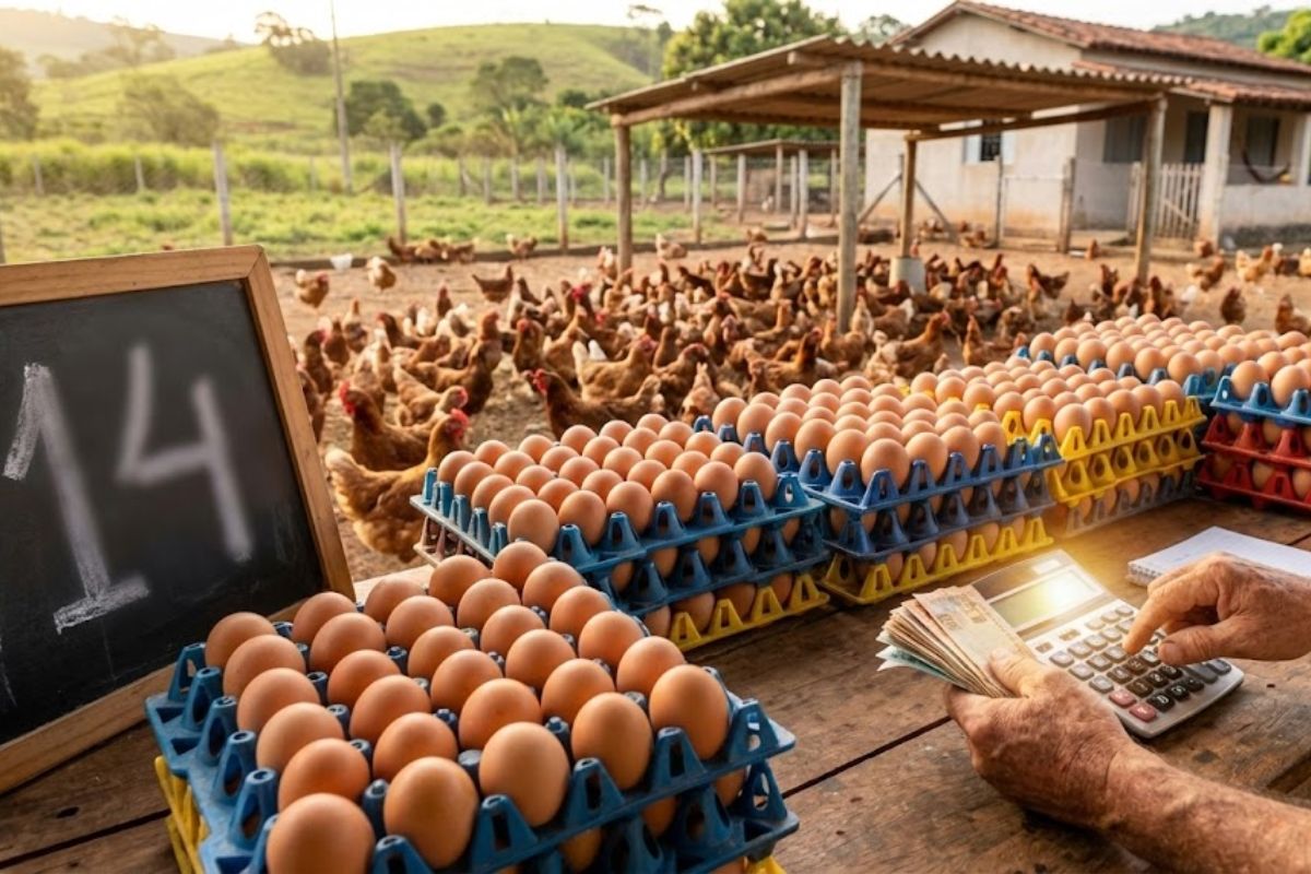 Em um sítio pequeno, mil galinhas caipiras geram R$ 4.000 por mês com ovos caipiras e mostram como transformar o sítio em negócio lucrativo e estável.