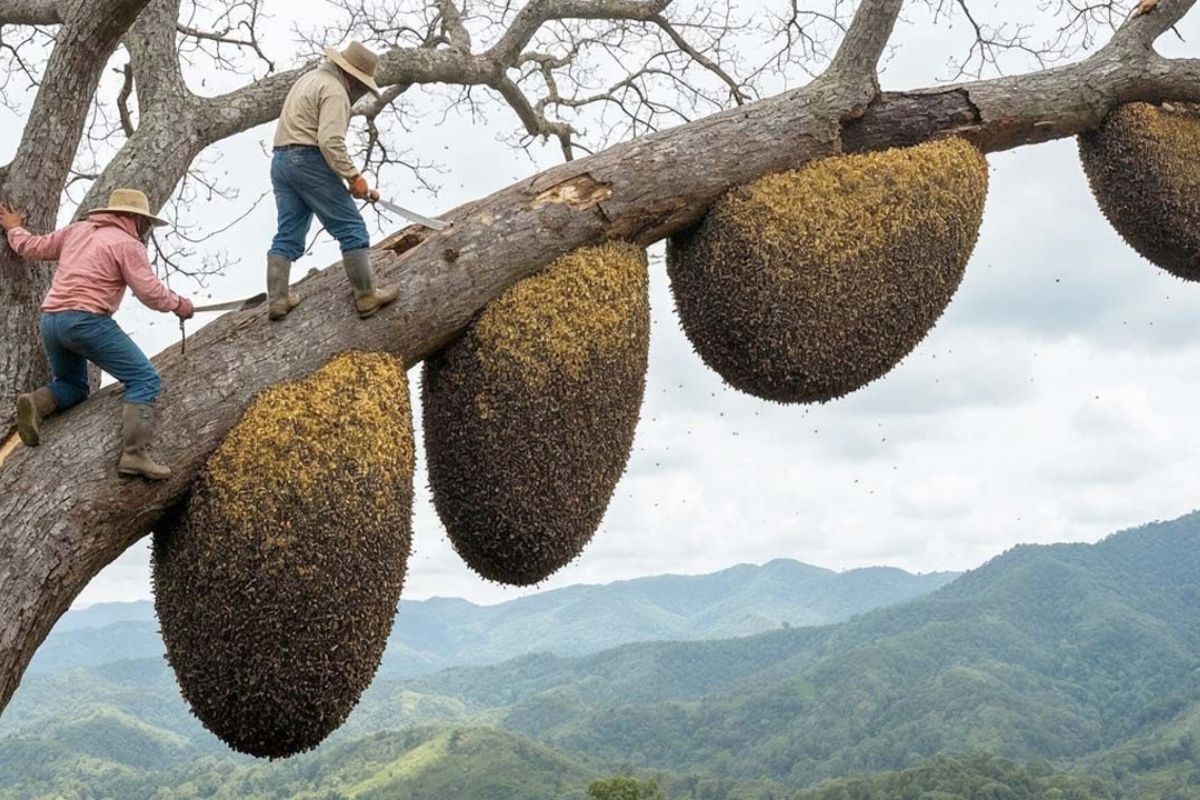 Em penhascos de até 90 m, caçadores de mel colhem mel silvestre que pode virar o mel mais valioso do mundo, enquanto a apicultura segue produzindo o mel comum que chega ao mercado.