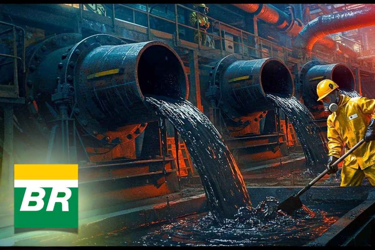 Veja como o petróleo sai da rocha, vira petróleo cru, passa pela destilação em uma refinaria gigantesca e se transforma em gasolina testada antes de chegar aos postos.