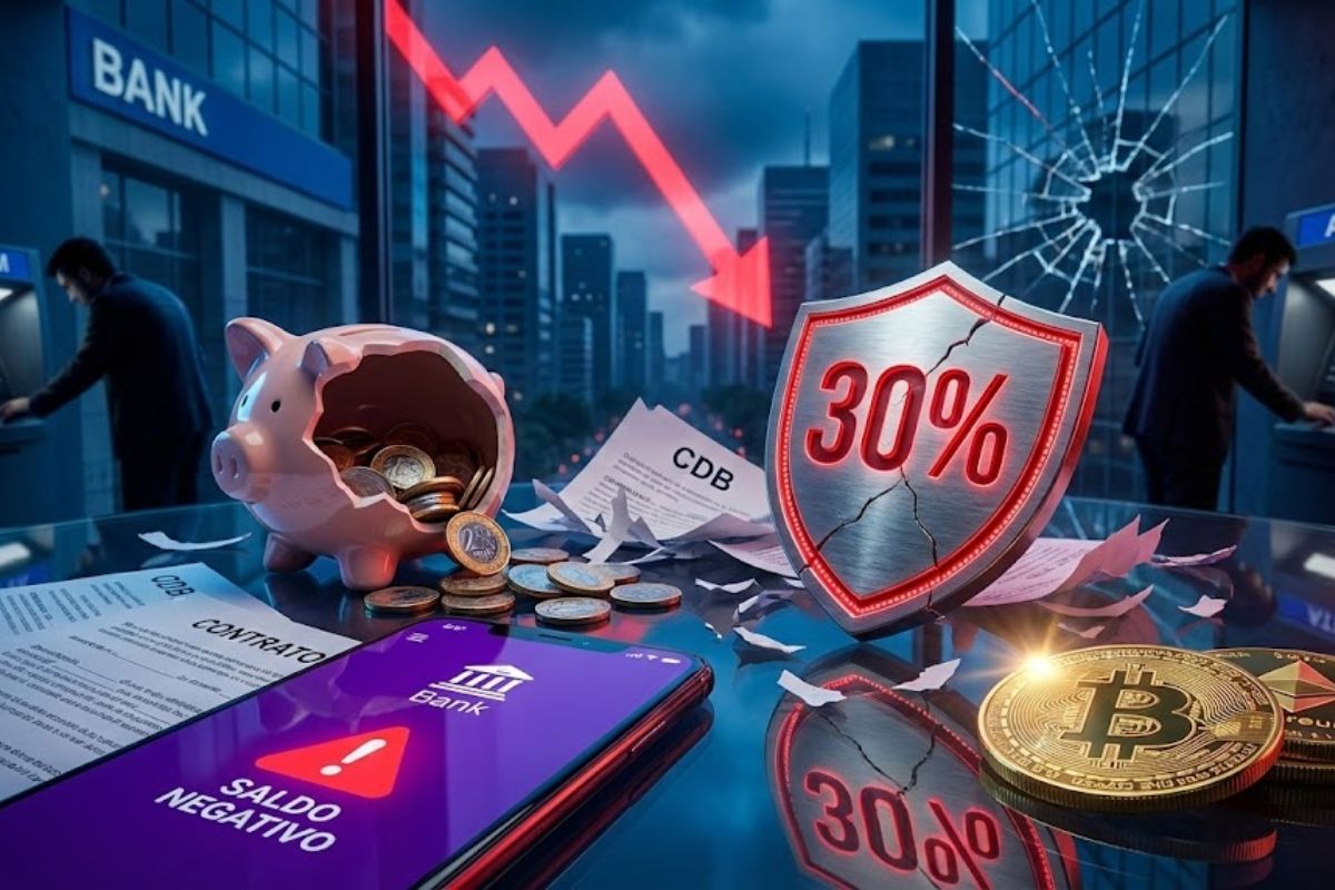 Fraude no Banco Master expõe o risco real dos bancos, aciona o FGC, respinga no Nubank e mostra como criptomoedas podem proteger o patrimônio em novas crises.