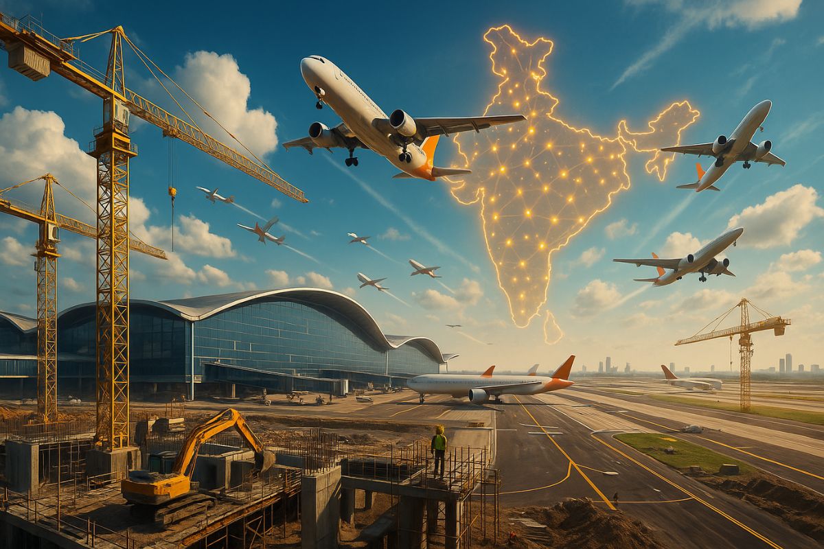 A Índia inaugura um novo aeroporto a cada 50 dias, amplia aeroportos, fortalece a aviação civil e impulsiona a economia, consolidando sua posição entre as grandes potências.