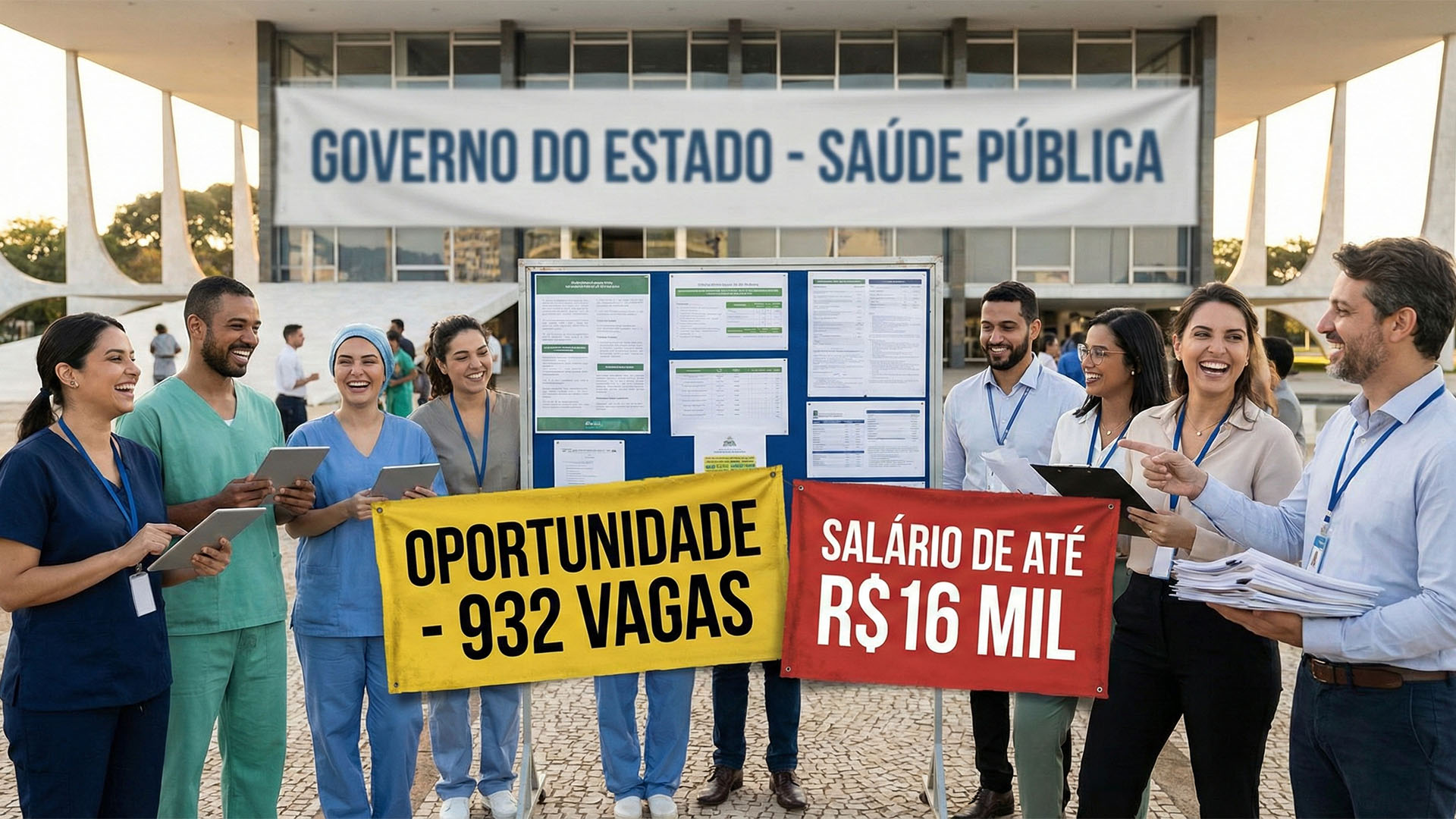 Governo do Estado convoca para seletivo com 932 vagas e salário de até R$ 16.748,42 mensais, com oportunidades para nível fundamental, médio, técnico e superior, no Espírito Santo