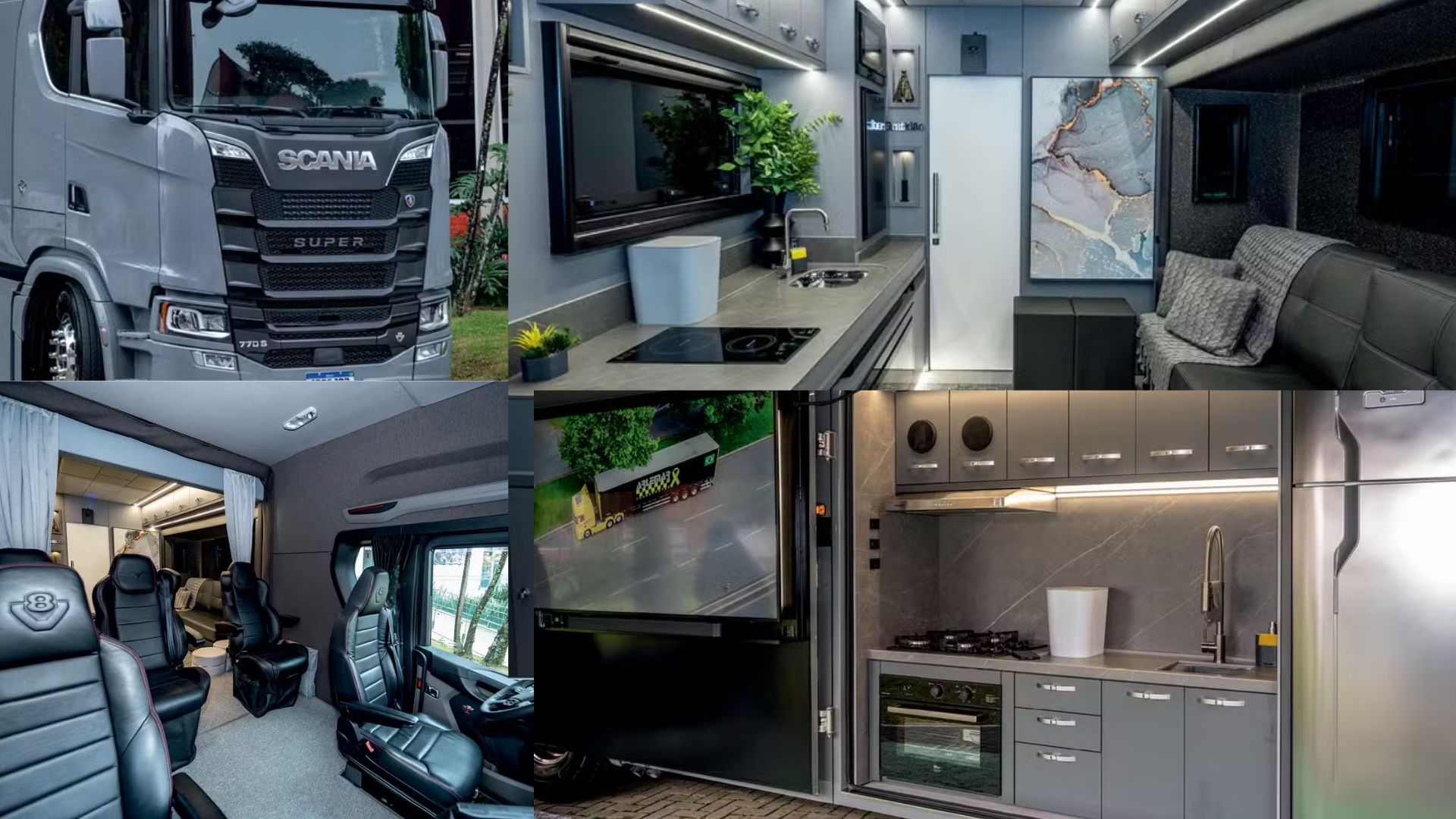 Conheça o Scania 770 S V8, motorhome de luxo de R$ 3,3 milhões com 770 cv, 45 m² e tecnologia de conexão via satélite.
