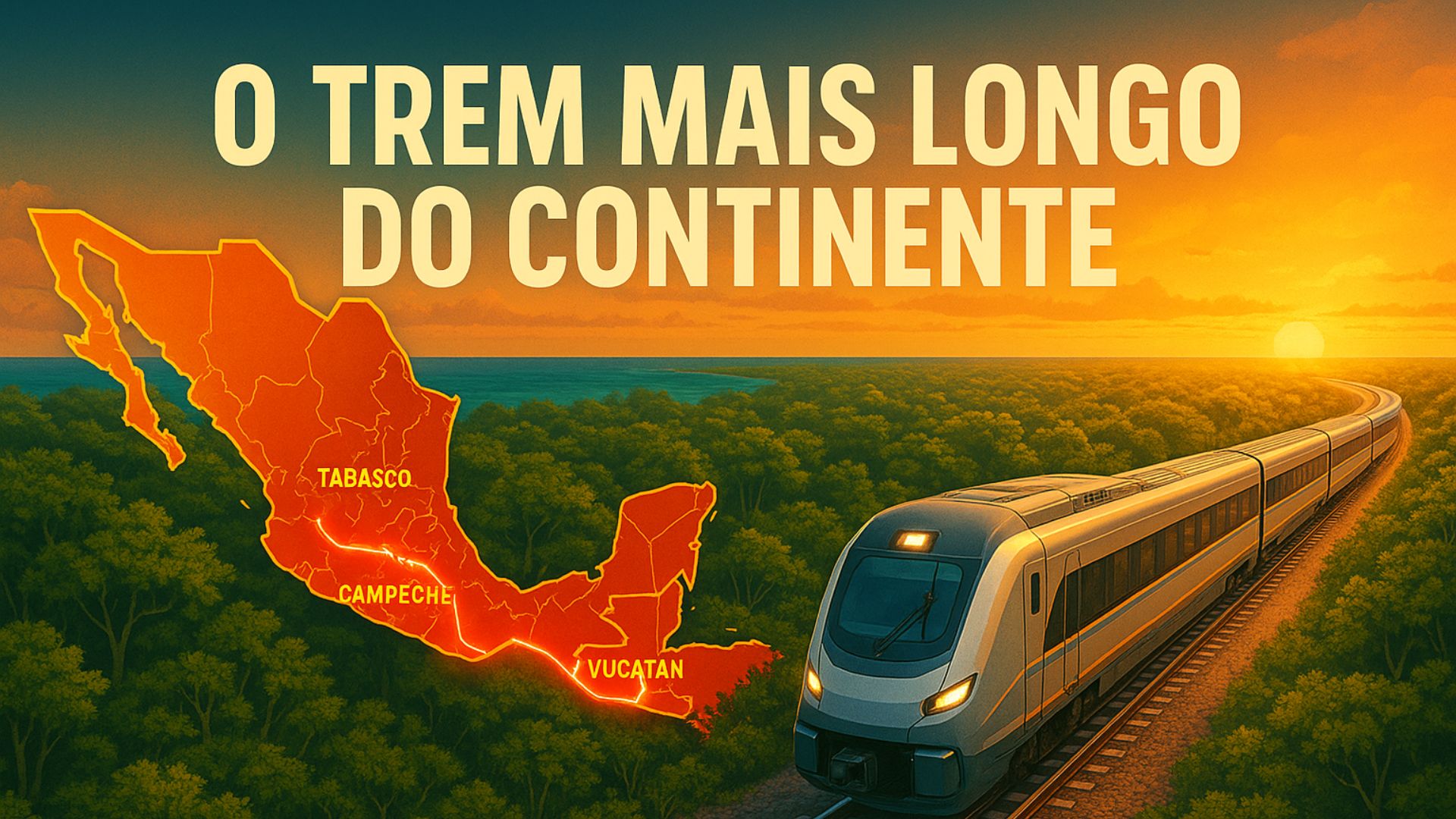 Projeto ferroviário de 1.554 km no México liga cinco estados, 34 estações e busca transformar turismo, transporte e economia regional.