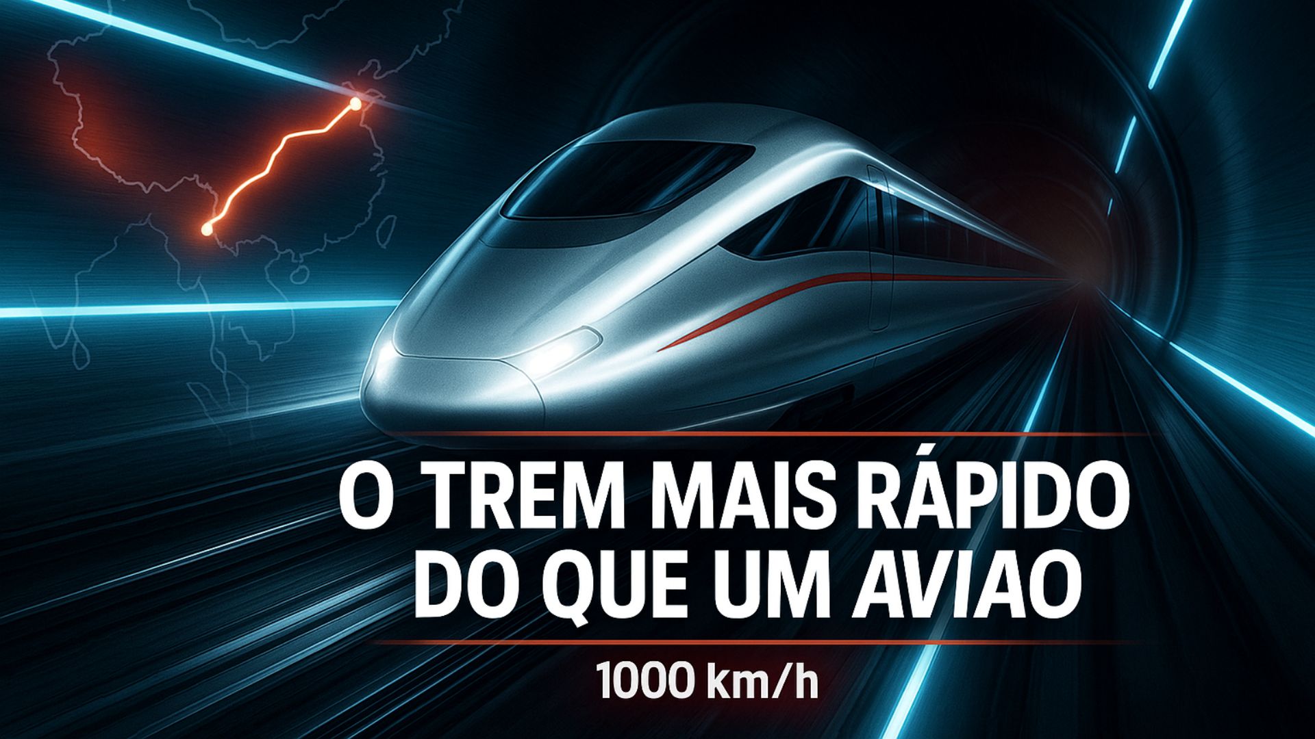China testa trem maglev de até 1000 km/h com túnel de baixa pressão. Tecnologia visa reduzir viagens entre países para cerca de 60 minutos.