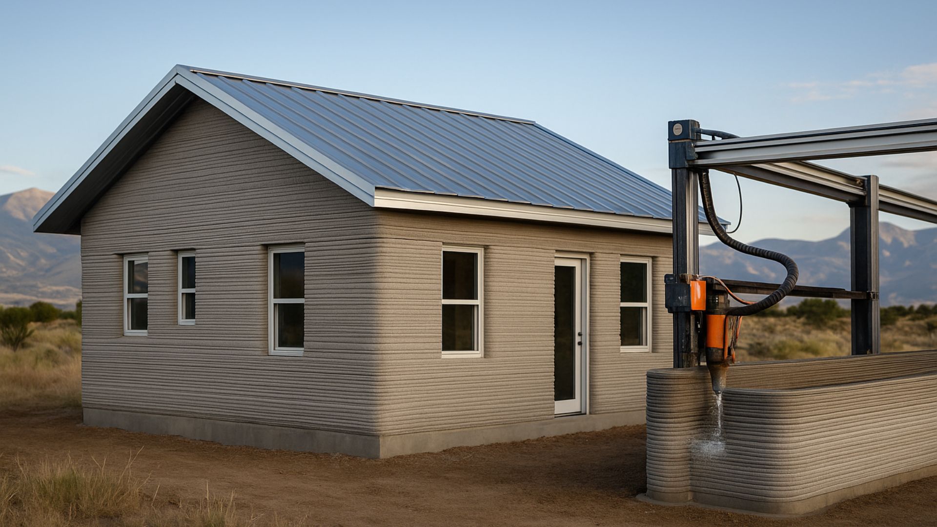 Casas impressas em 3D surgem no Colorado com concreto A1, telhados metálicos e sem madeira: inovação que promete menor custo e alta segurança.