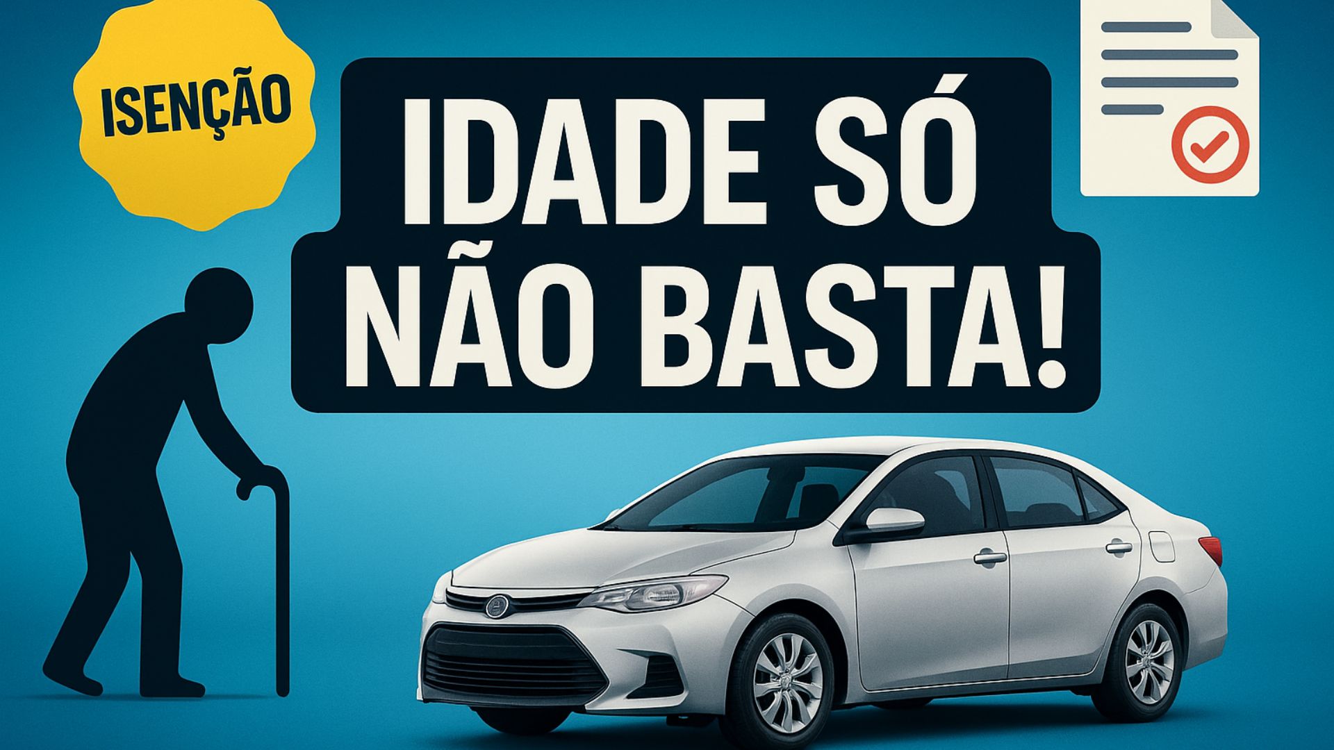 Idade avançada não garante isenção do IPVA para idosos: entenda por que é preciso comprovar limitação de mobilidade ou doença com laudo para obter o benefício.