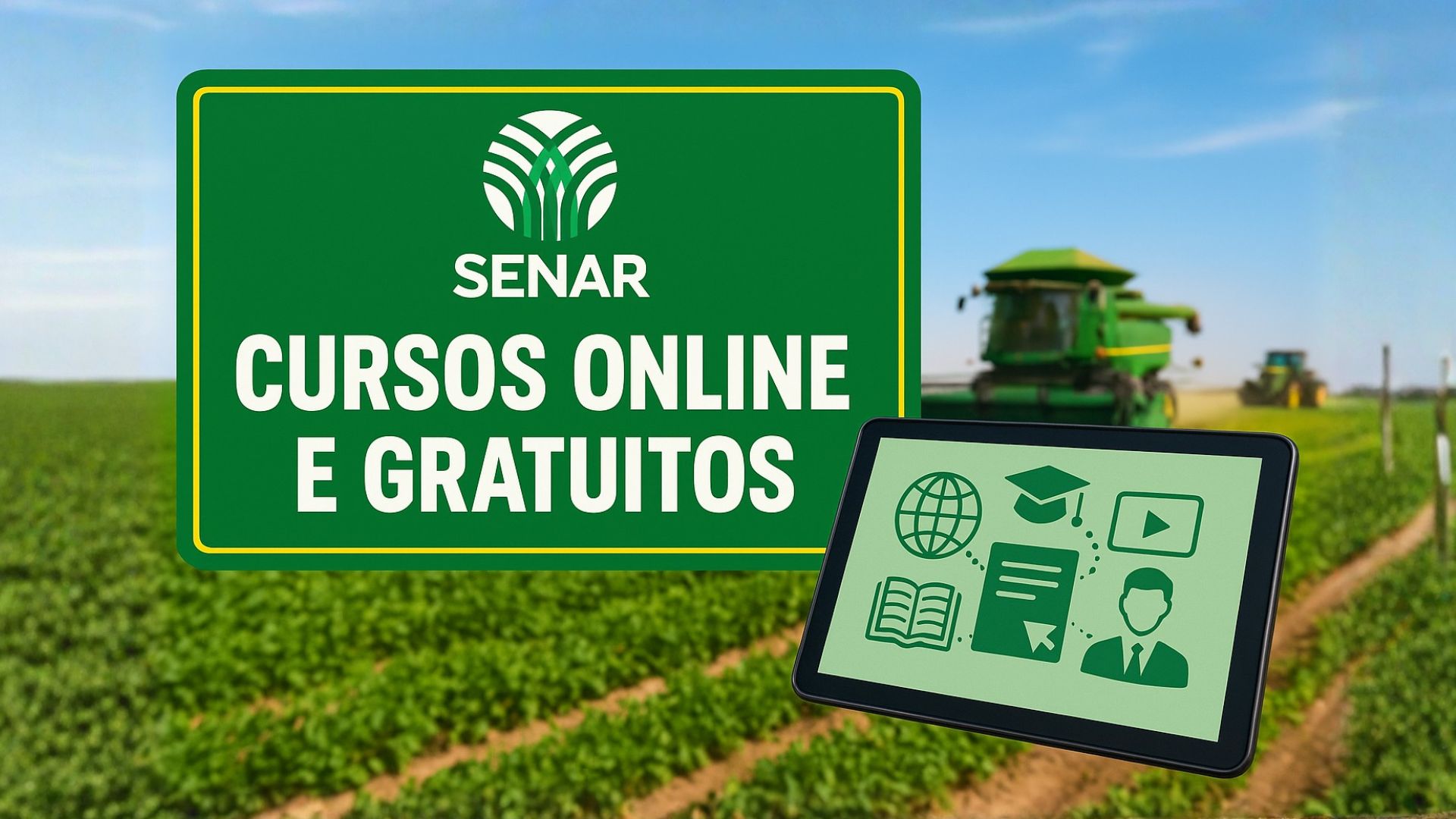 SENAR abre 5.015 vagas gratuitas em cursos técnicos EAD no agro para 2026, com seleção sem prova e prioridade para produtores rurais. Inscrições abertas.