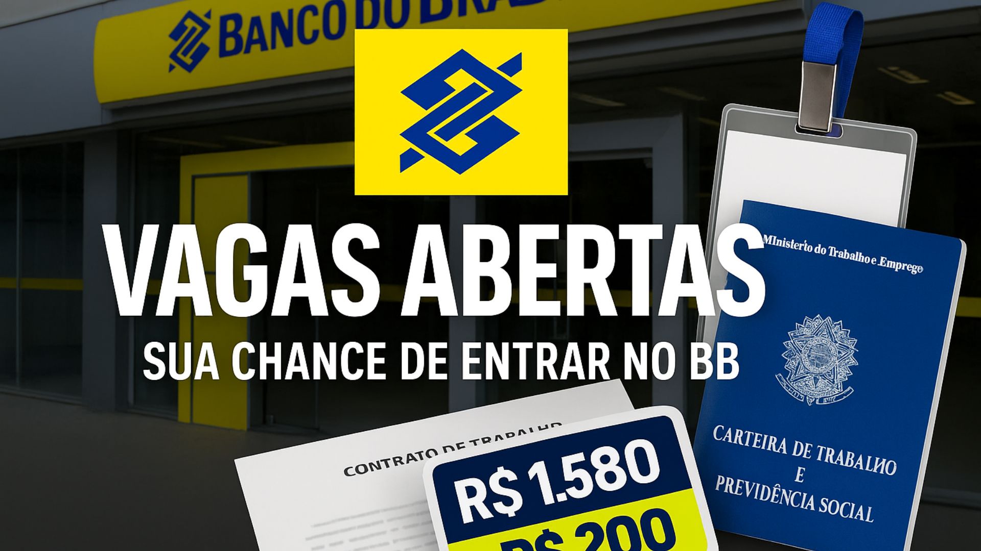 Programa Aprendiz BB oferece vagas para jovens de 14 a 18 anos com salário, benefícios e formação profissional em unidades do Banco do Brasil.