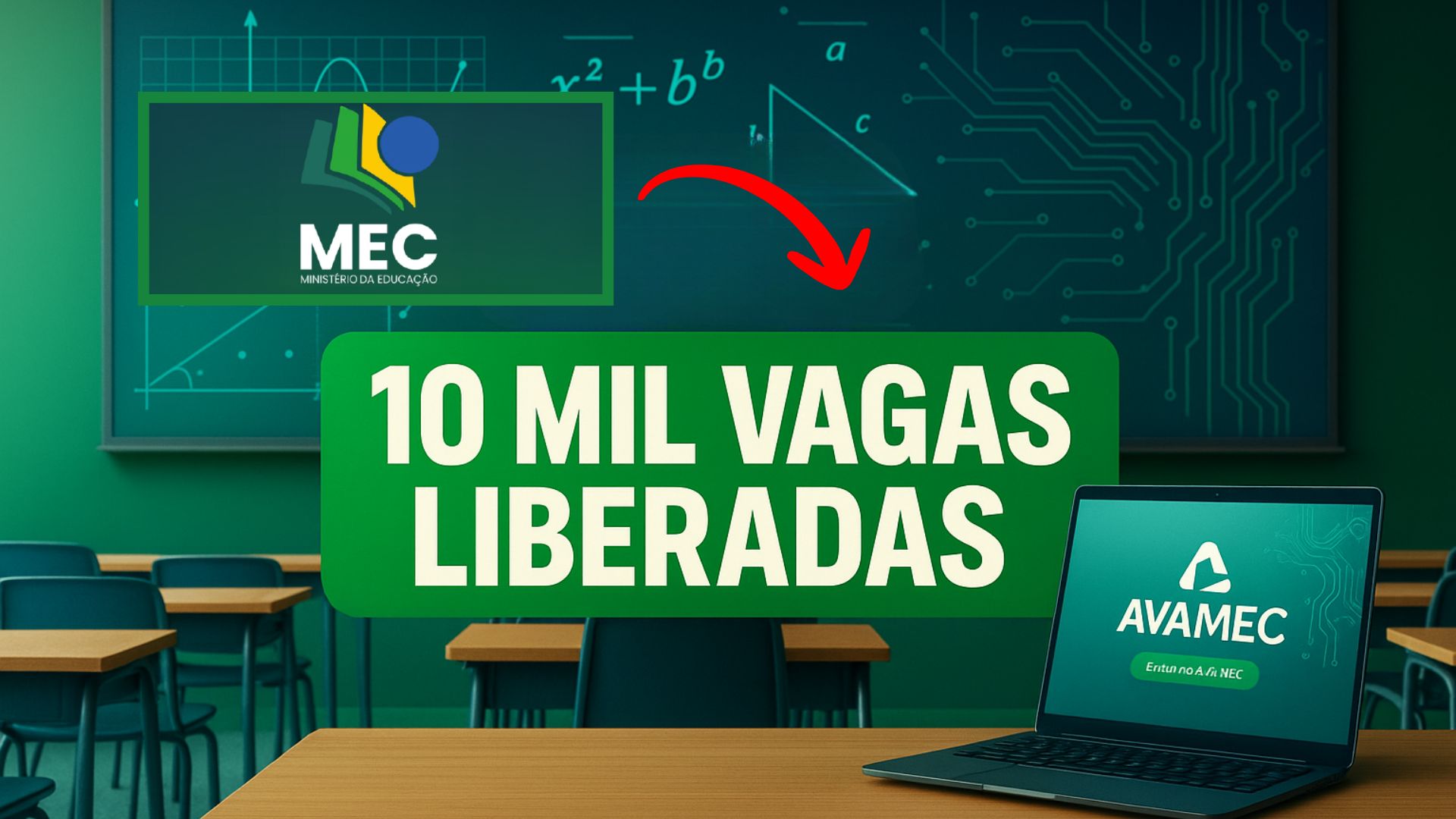 MEC abre 10 mil vagas para curso gratuito de 180 horas sobre matemática e tecnologias no AVAMEC. Formação online para educadores.