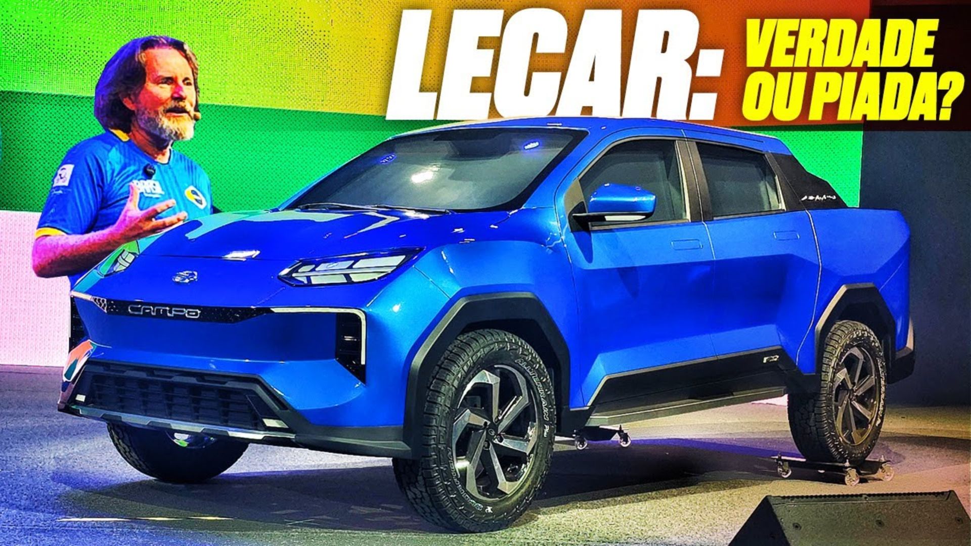 Lecar apresenta maquete, carro de isopor e planos de 150 concessionárias sem fábrica pronta, ampliando dúvidas sobre seu projeto no Brasil. (Imagem: youtube A Roda)