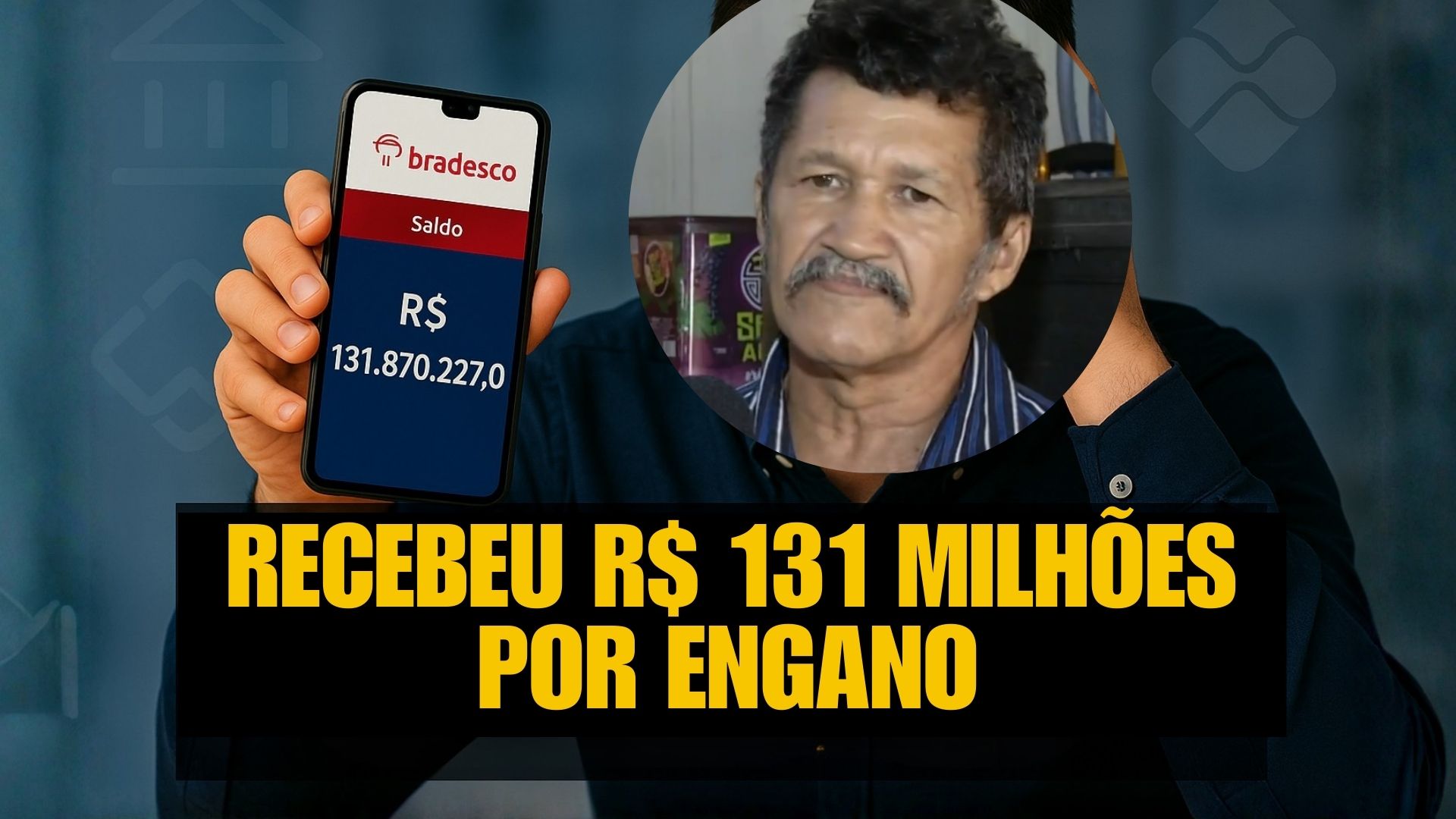 Motorista devolve R$ 131 milhões recebidos por engano do Bradesco e processa o banco pedindo recompensa e indenização por danos morais.