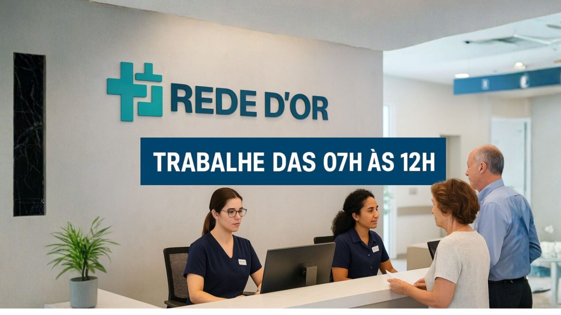 Rede D’Or tem vaga para recepcionista no Hospital São Carlos, em São Paulo, com jornada de meio período e benefícios completos.