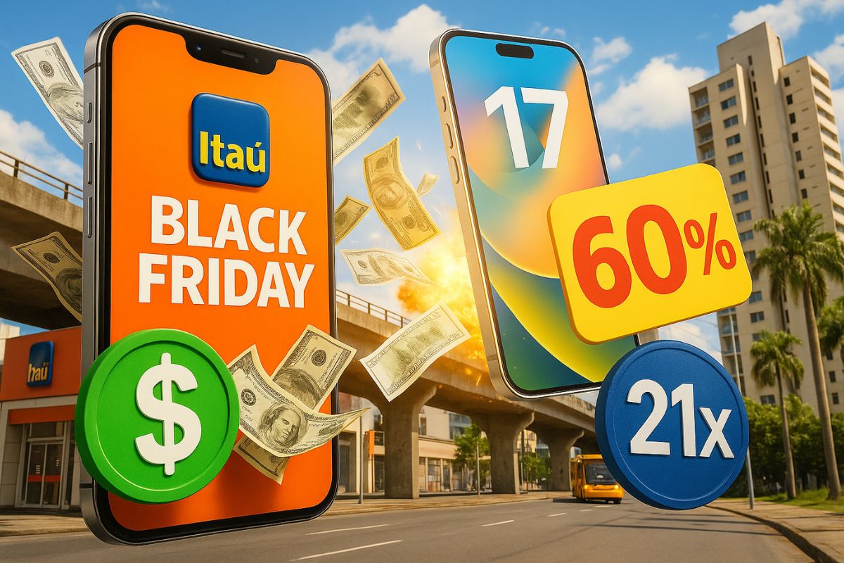 Aproveite a Black Friday Itaú no Superapp Itaú com cashback Itaú, iPhone Itaú e descontos exclusivos em toda a campanha do Itaú.