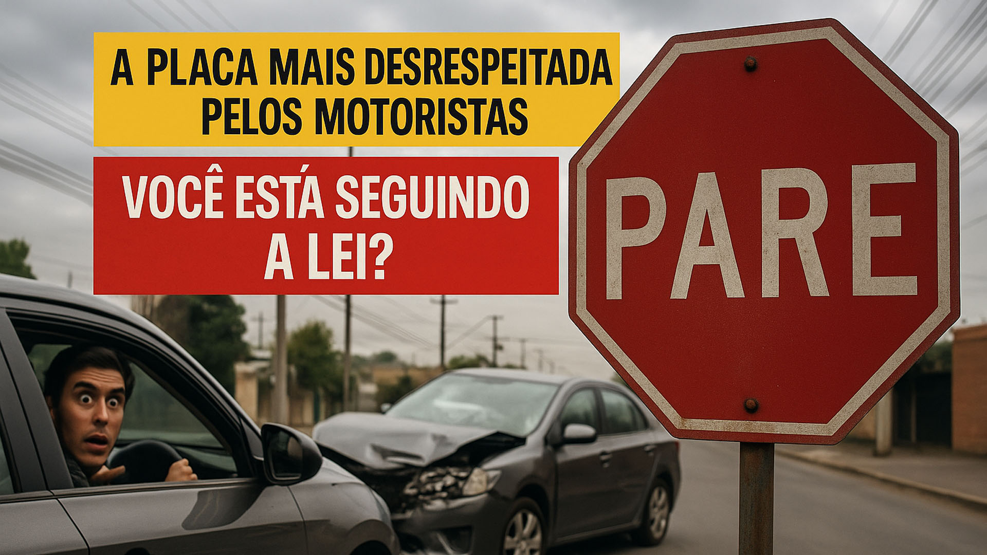 Não basta reduzir a velocidade e dar uma olhada, não parar o carro diante da placa PARE pode render multa de R$ 293,47 e 7 pontos na CNH