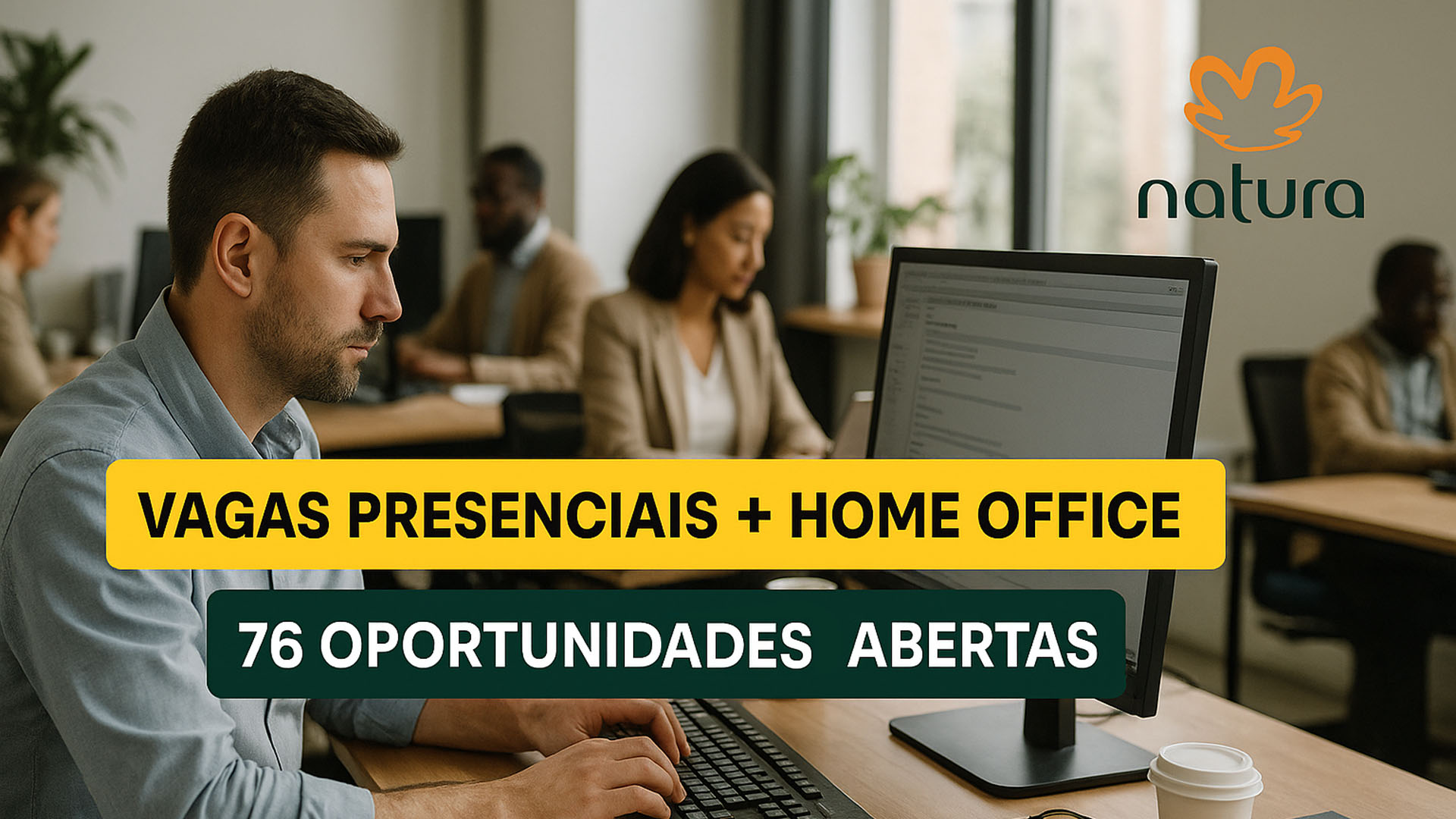 Natura anuncia 76 vagas de emprego, incluindo Home Office, em várias regiões do Brasil e reforça contratações em áreas estratégicas com salários atraentes e diversos benefícios