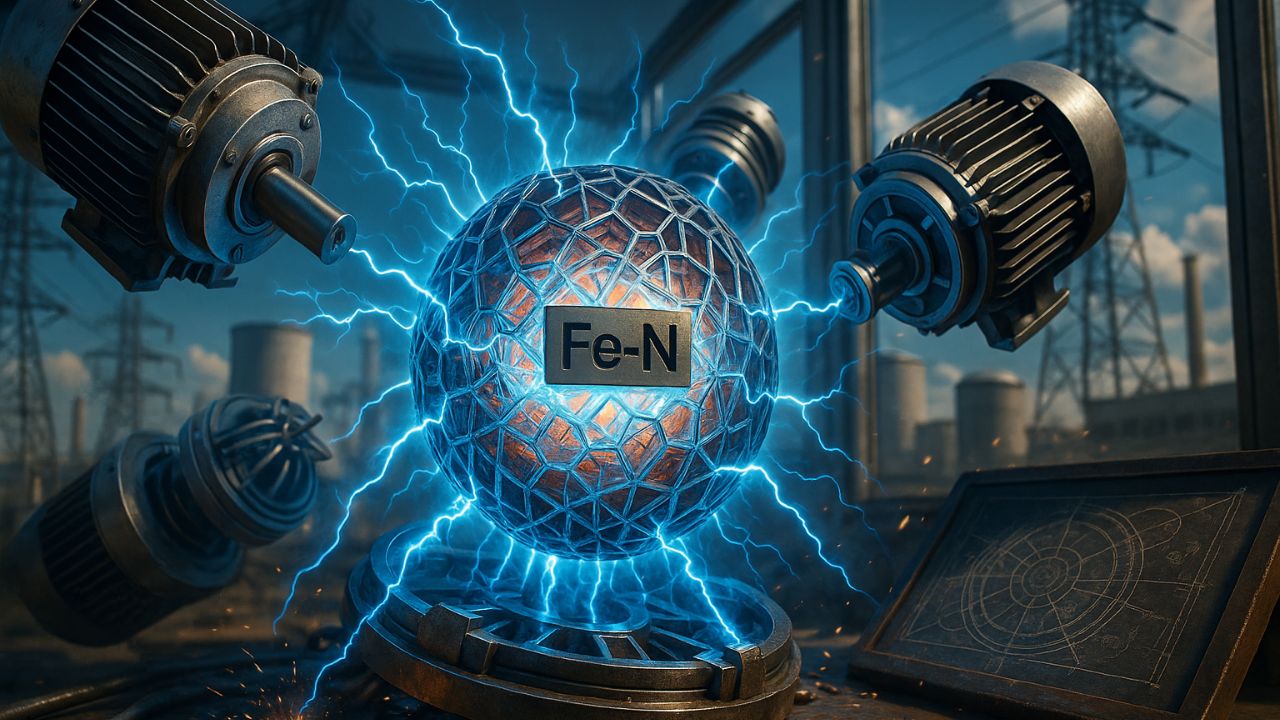 Novo superímã criado com ferro e nitrogênio promete motores mais fortes, energia barata, máquinas antes impossíveis e reacende teorias antigas ao entregar potência dez vezes maio