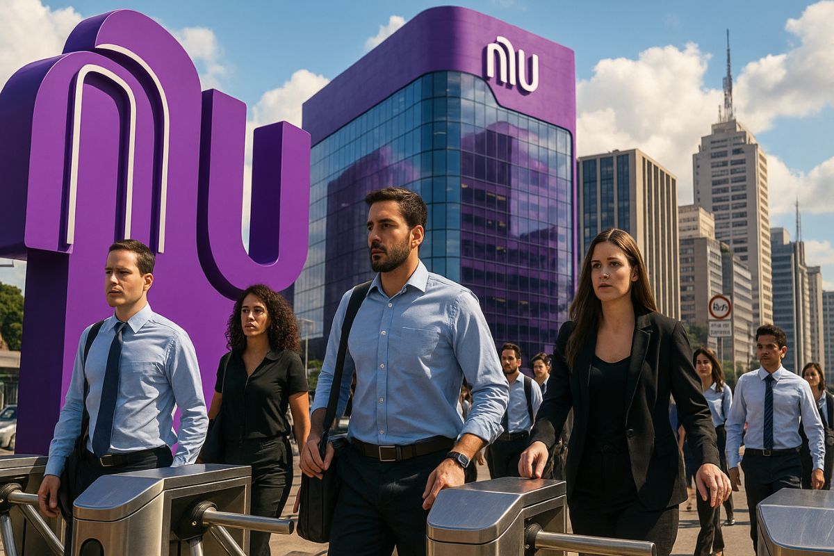 Nubank anuncia fim ao trabalho remoto; adota trabalho presencial em modelo híbrido para manter cultura corporativa.