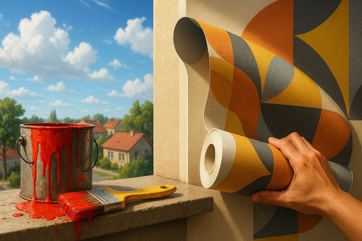 Em 2025, o papel de parede moderno ganha espaço sobre as tintas tradicionais, com papéis de parede fáceis de aplicar, opções de papel de parede vinílico e soluções decorativas rápidas para transformar ambientes.