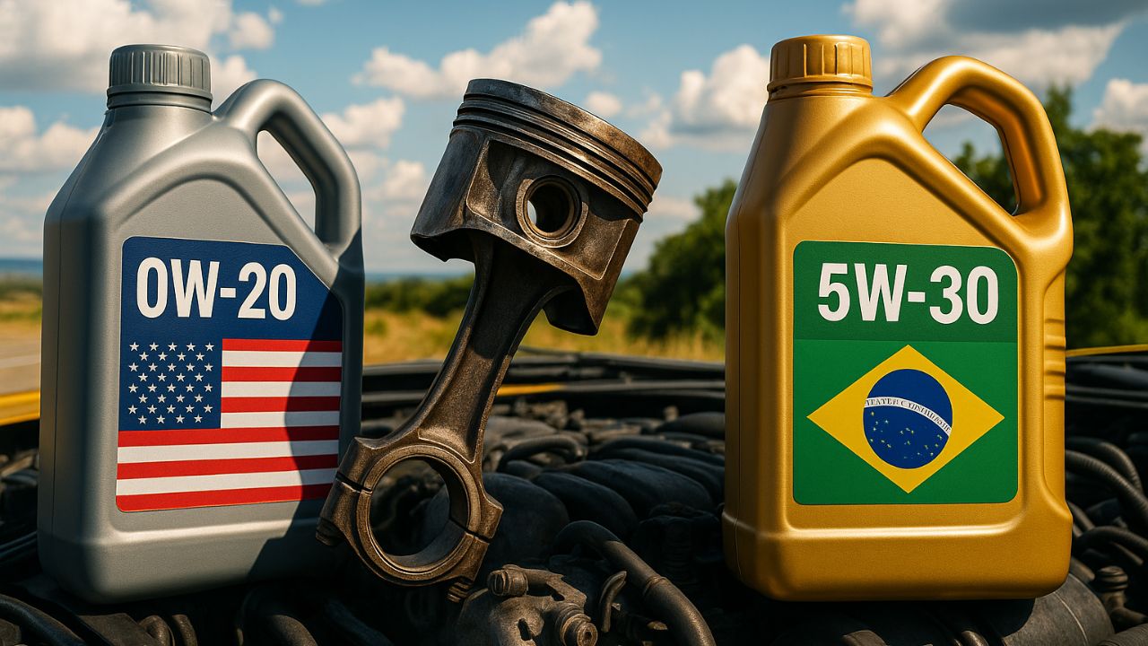O mesmo motor pede 0W20 nos EUA, mas 5W30 no Brasil: a verdade por trás da viscosidade revela pressão ambiental, desgaste oculto, risco no calor