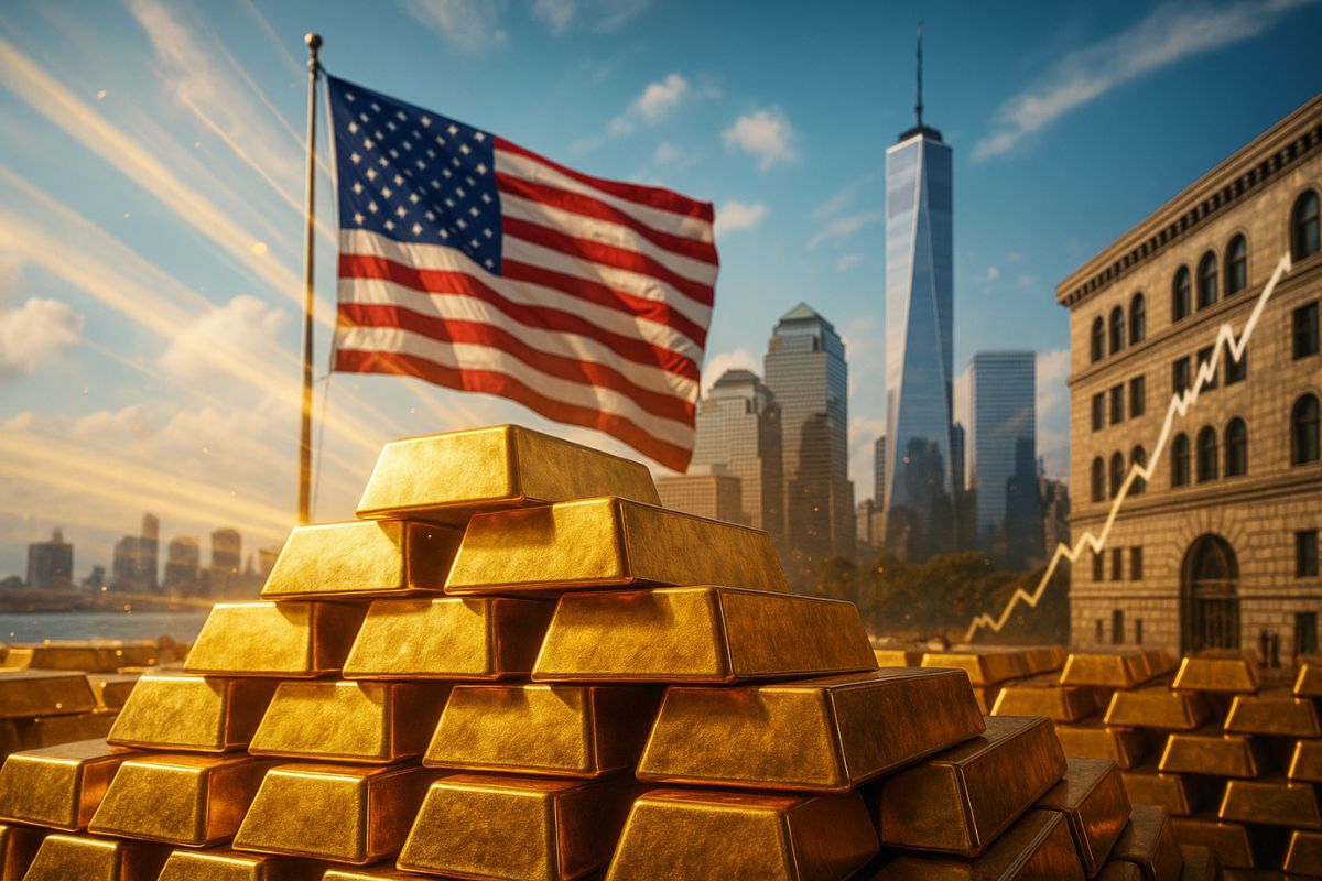 O país que guarda mais ouro são os Estados Unidos, com reservas de ouro em bancos centrais que sustentam sua liderança financeira global.