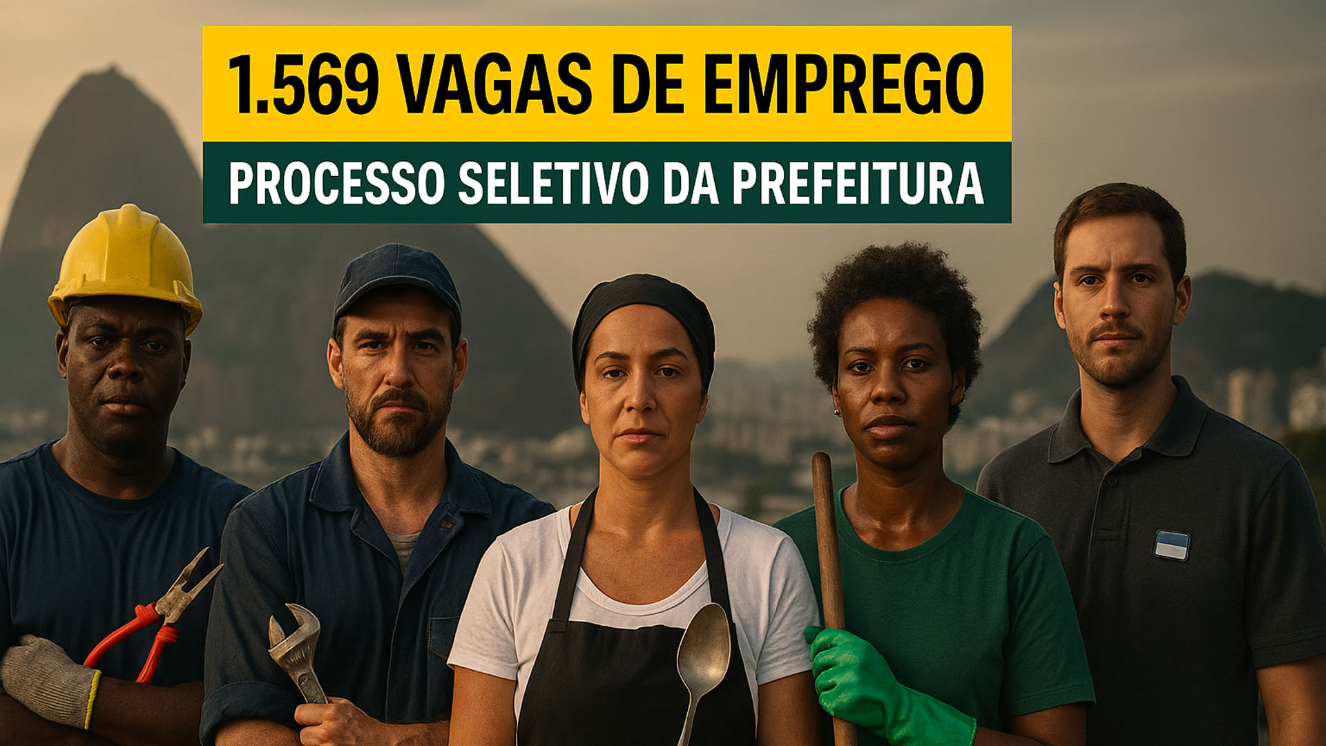 Prefeitura está recrutando para 1.569 vagas de emprego com e sem experiência em várias funções como Eletricista, Mecânico, Cozinheira, Auxiliar de Serviços Gerais, entre diversos outros, no RJ