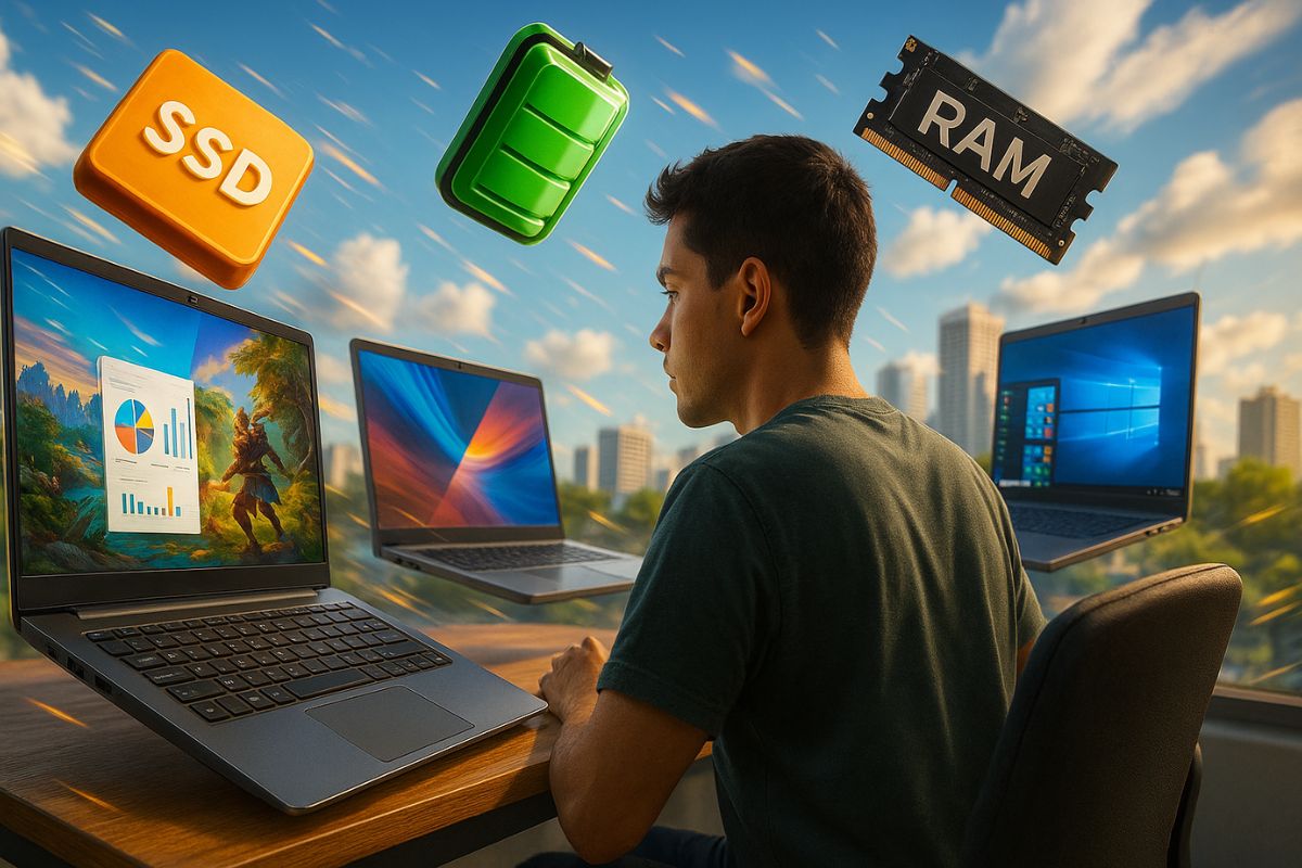 Confira 10 notebooks bons até R$ 3.000 para 2025 com SSD, bom desempenho e bateria decente para estudar e trabalhar sem travamentos ou dores de cabeça.