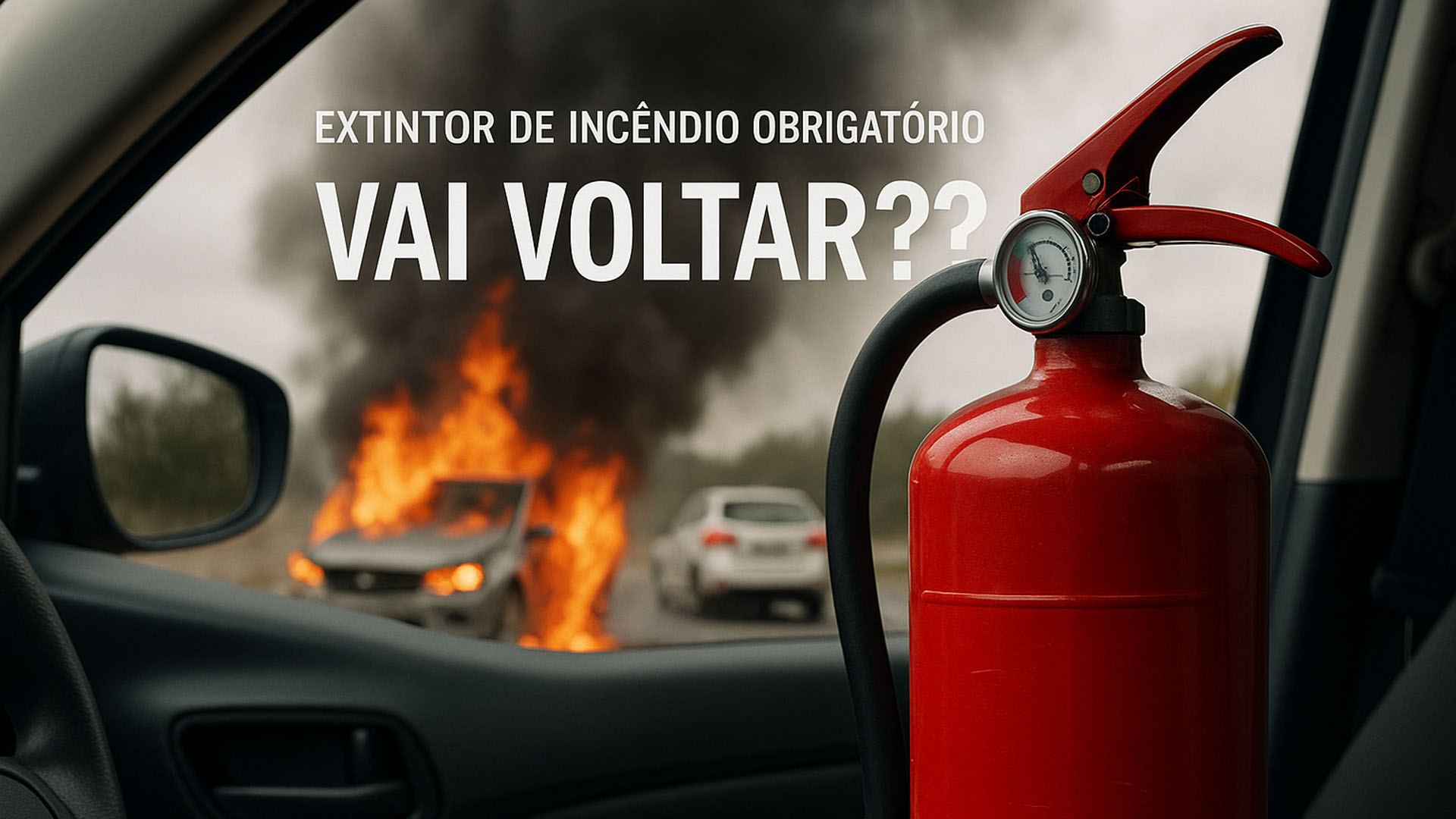 Projeto de Lei quer voltar com extintor de incêndio obrigatório em carros de passeio no Brasil e reacende polêmica sobre custo e segurança nas ruas