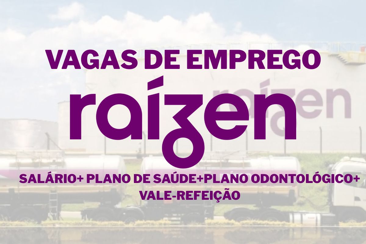 Com processo seletivo em andamento, a Raízen oferece 418 vagas distribuídas por vários estados, contemplando desde jovens em início de carreira até profissionais especializados, com benefícios atrativos e atuação em um dos maiores grupos de energia do Brasil