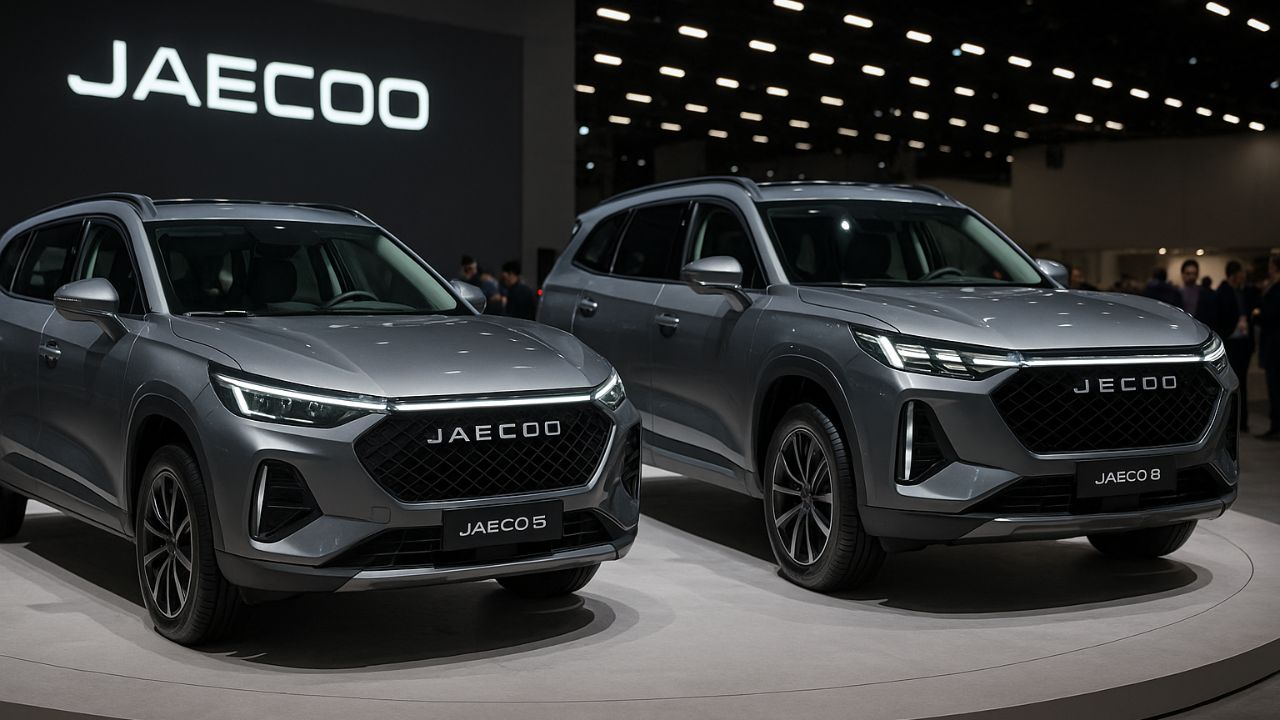 SUV híbrido Jaecoo 5 e SUV híbrido Jaecoo 8 desembarcam no Brasil em 2026 com alta potência e eletrificação total.