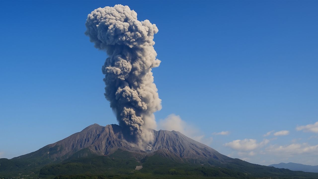 Vulcão Sakurajima provoca erupções intensas no Japão e paralisa a operação de voos em Kagoshima. Entenda os riscos.