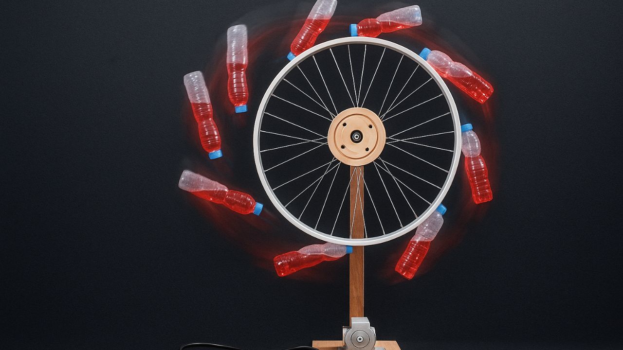 Teste com motor perpétuo de Da Vinci e garrafas revela farsa da energia infinita entenda os truques do fio secreto e lâmpada falsa que desafiam as leis da física