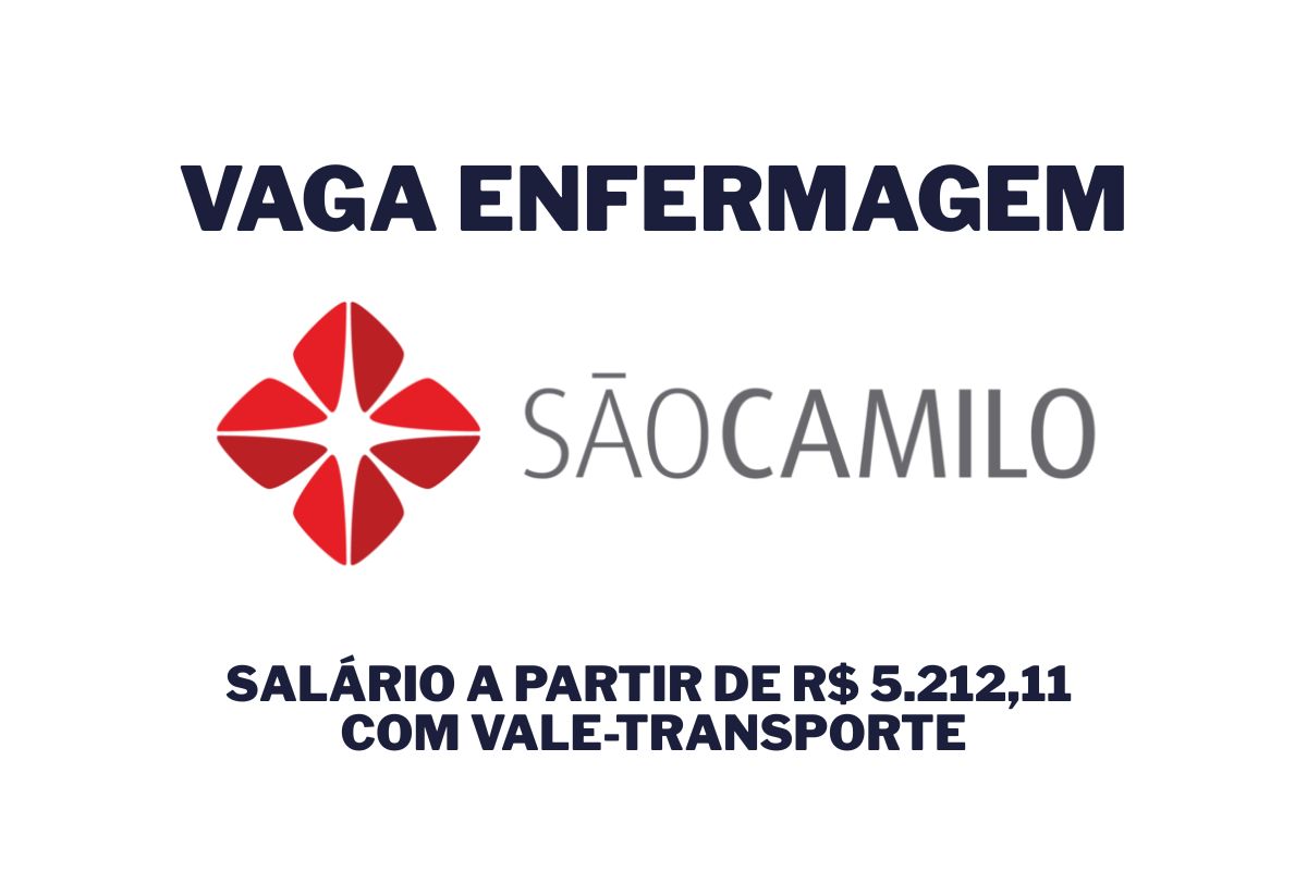 Trabalhe como Enfermeiro em vaga efetiva de Enfermeiro Coordenador de UTI no São Camilo, com salário a partir de R$ 5.212,11 e benefícios completos para crescer na carreira.