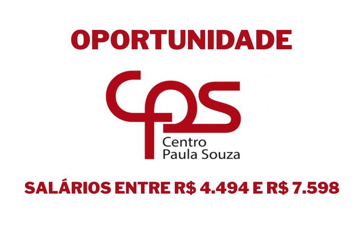Concurso Ceeteps SP oferece 2.374 vagas para professor no Ceeteps SP, com carreira docente estável e salários de até R$ 7.598 para quem deseja atuar como professor em São Paulo.
