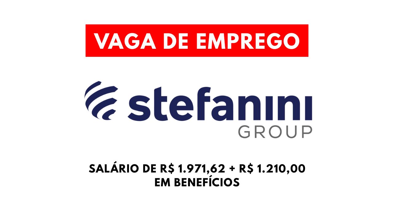 Stefanini abre vaga de emprego para auxiliar comercial em Rondonópolis; salário de R$ 1.971,62, benefícios presenciais e jornada de segunda a sexta-feira.