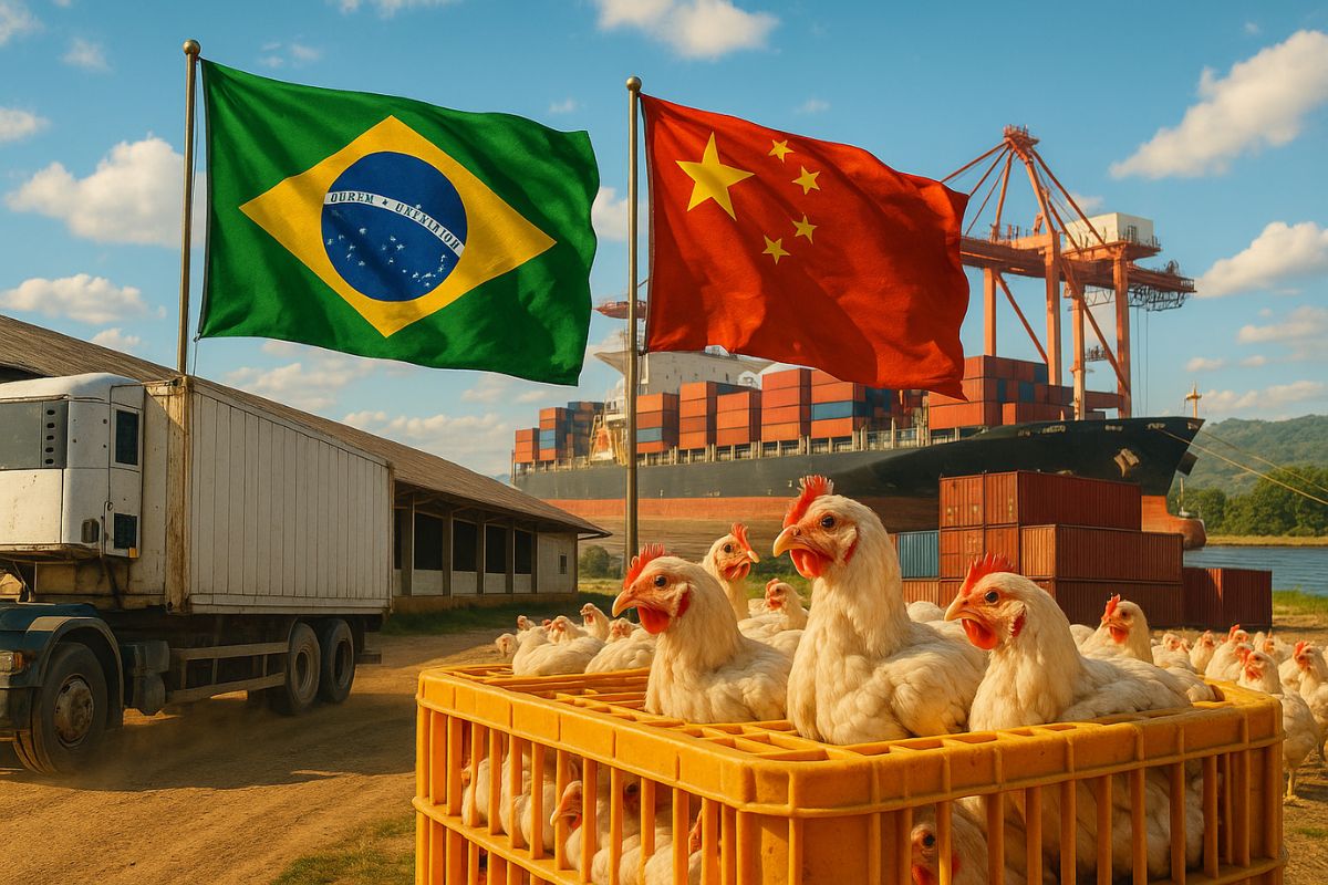 China retoma compra de frango brasileiro após embargo de seis meses; análise de risco confirma competência técnica do Brasil e fortalece agronegócio brasileiro