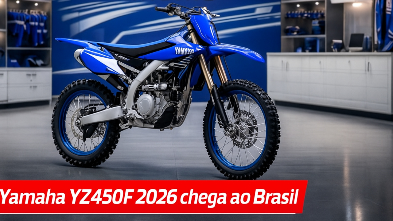 Veja o que muda na Yamaha YZ450F 2026: mais potência, melhor controle, design agressivo e tecnologia que reforça o DNA off-road da marca.