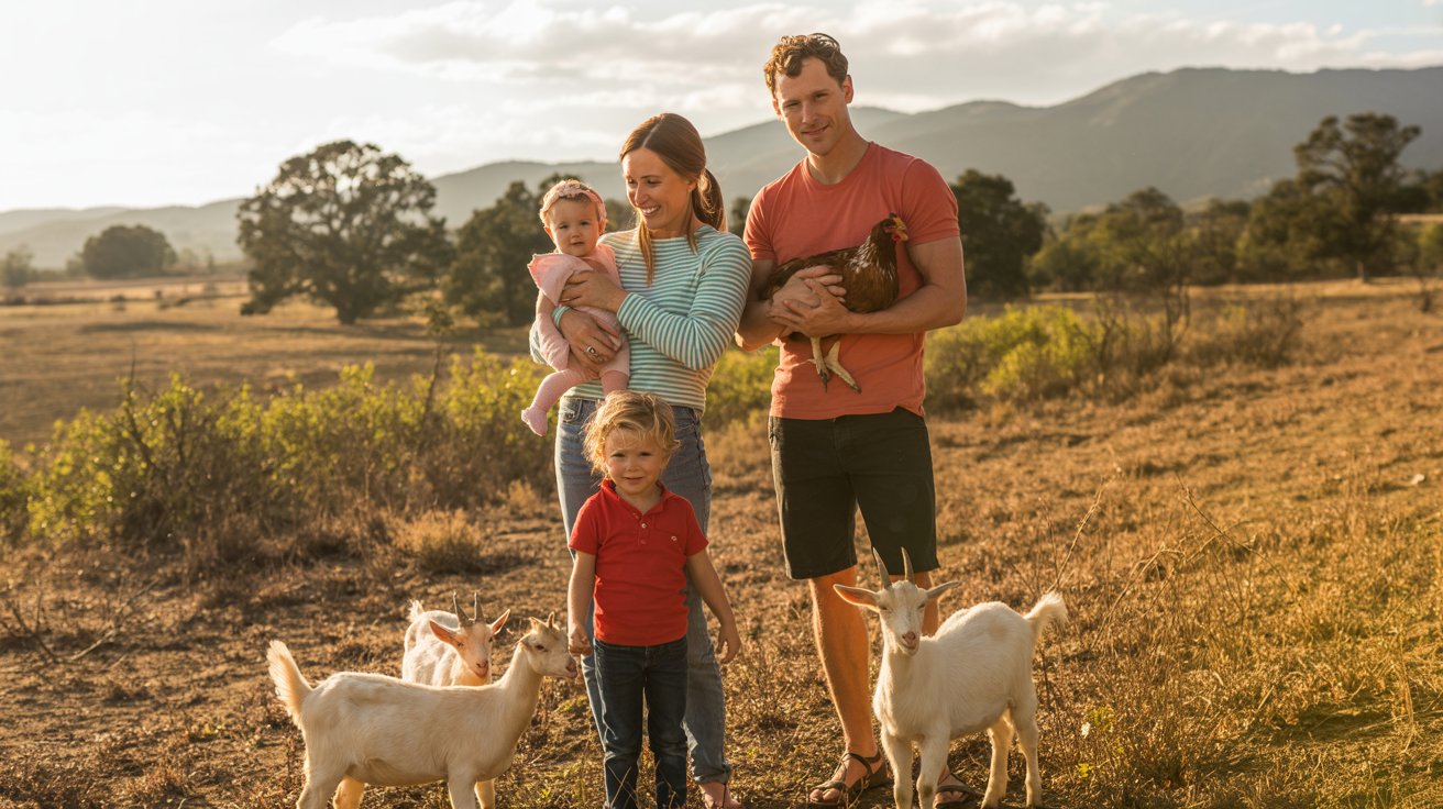 Família troca Curitiba por sítio no sul de Minas e organiza rotina com agricultura orgânica, criação de animais e vida rural autossuficiente. (Imagem: ilustração)