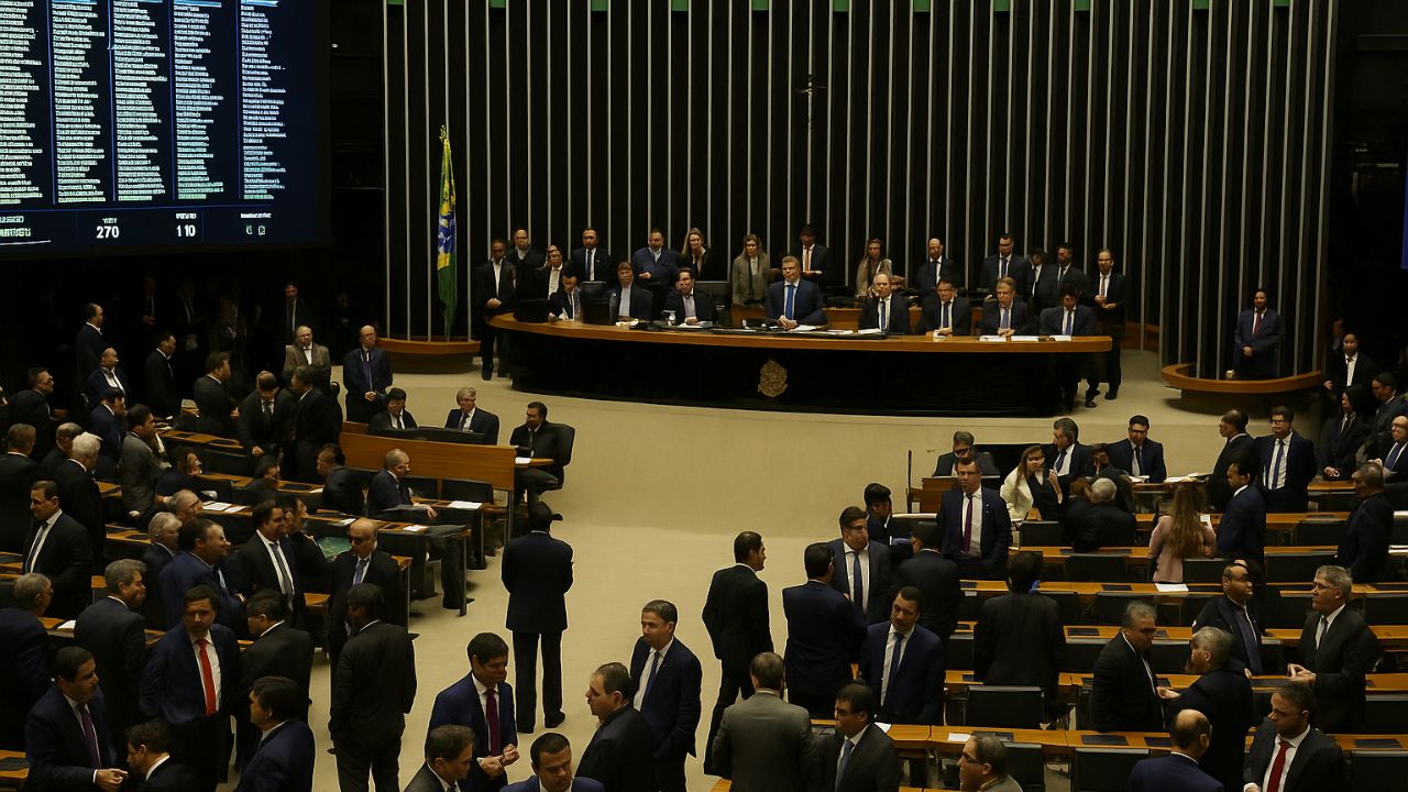 O fim do auxílio-reclusão para presos condenados foi aprovado pela Câmara. Projeto Antifacção endurece penas e segue para o Senado.