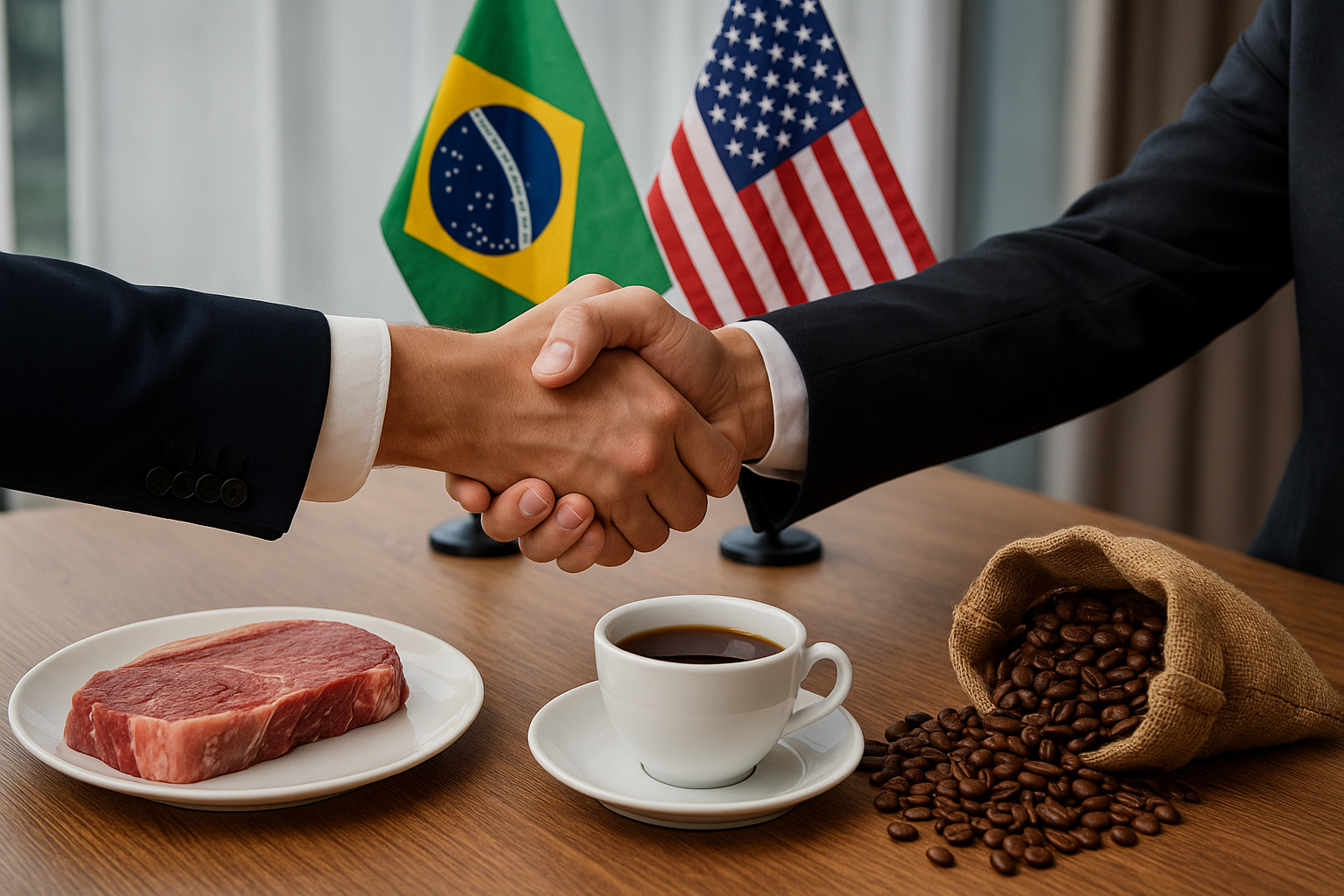 Carne e café mais baratos? Acordo com EUA avança e tarifaço pode terminar
