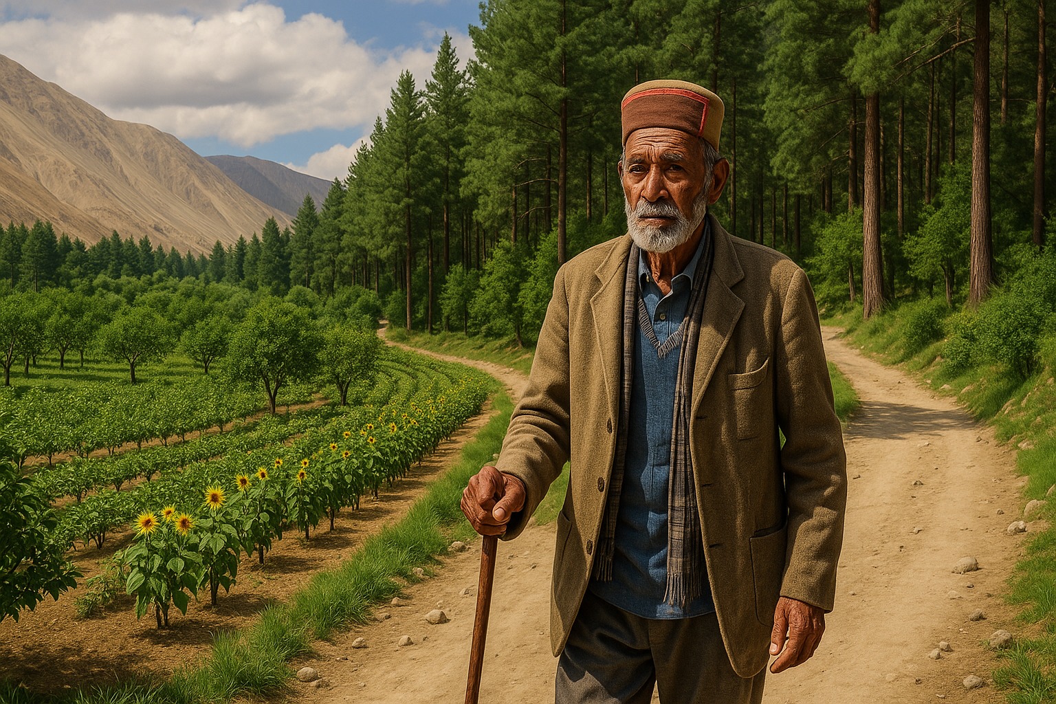 Floresta, Deserto, Indiano, Árvores