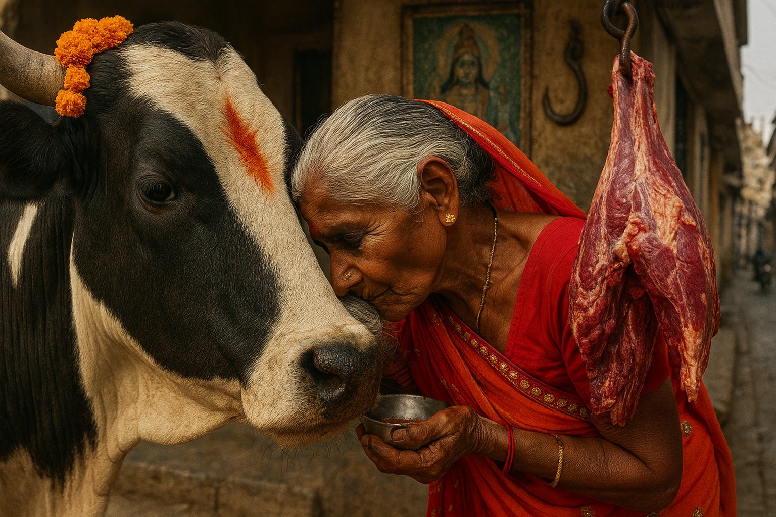 Vaca, Vacas, Índia, Carne