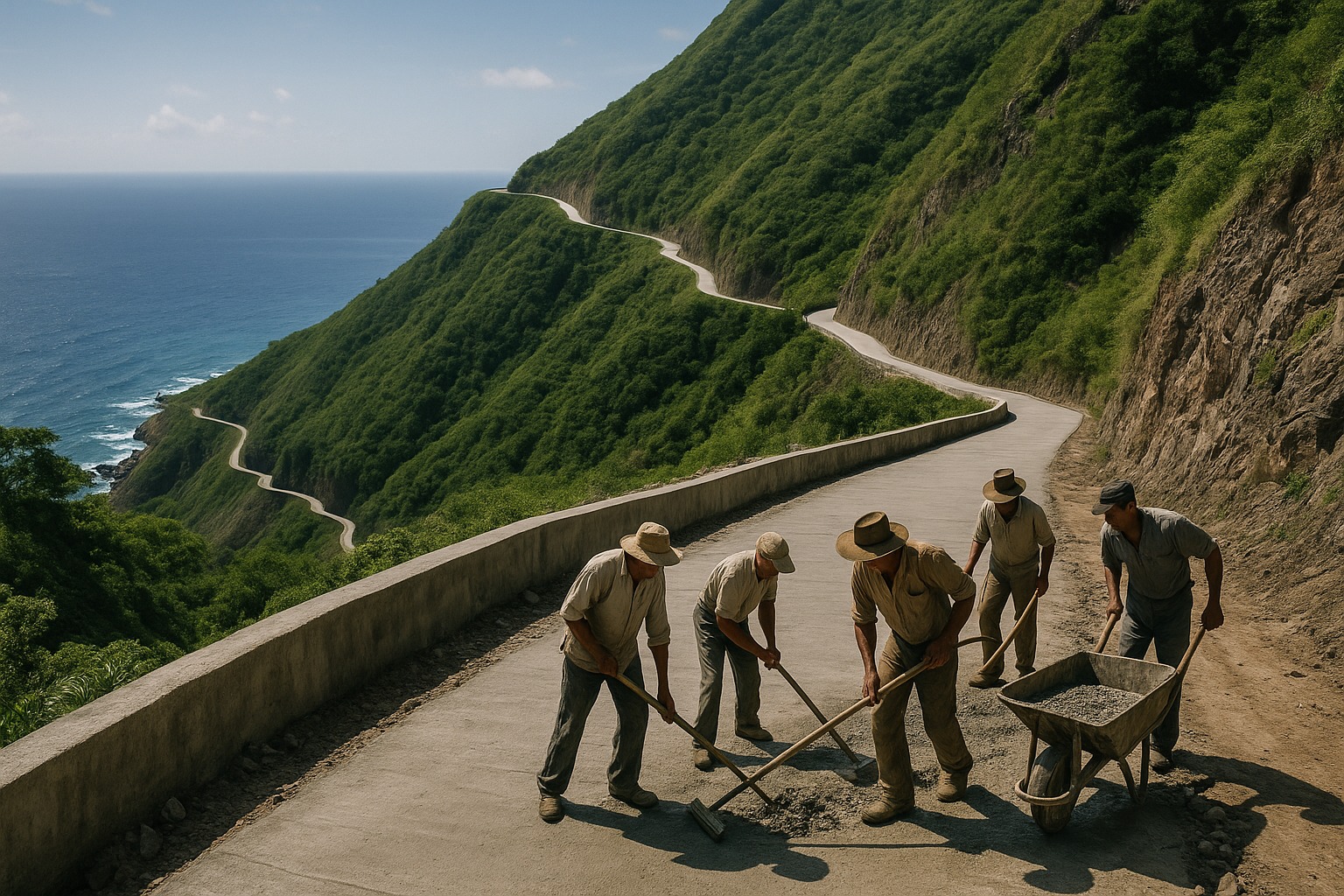 Estrada, Caribe, Trabalho manual
