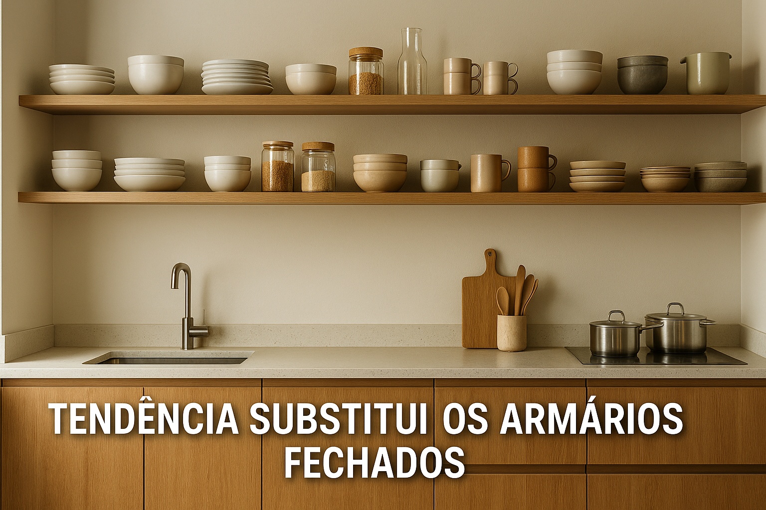 Custando menos que armários tradicionais, sem risco de mofo, empenamento ou ferrugem, a nova tendência chega às cozinhas brasileiras e pode substituir de vez os armários fechados