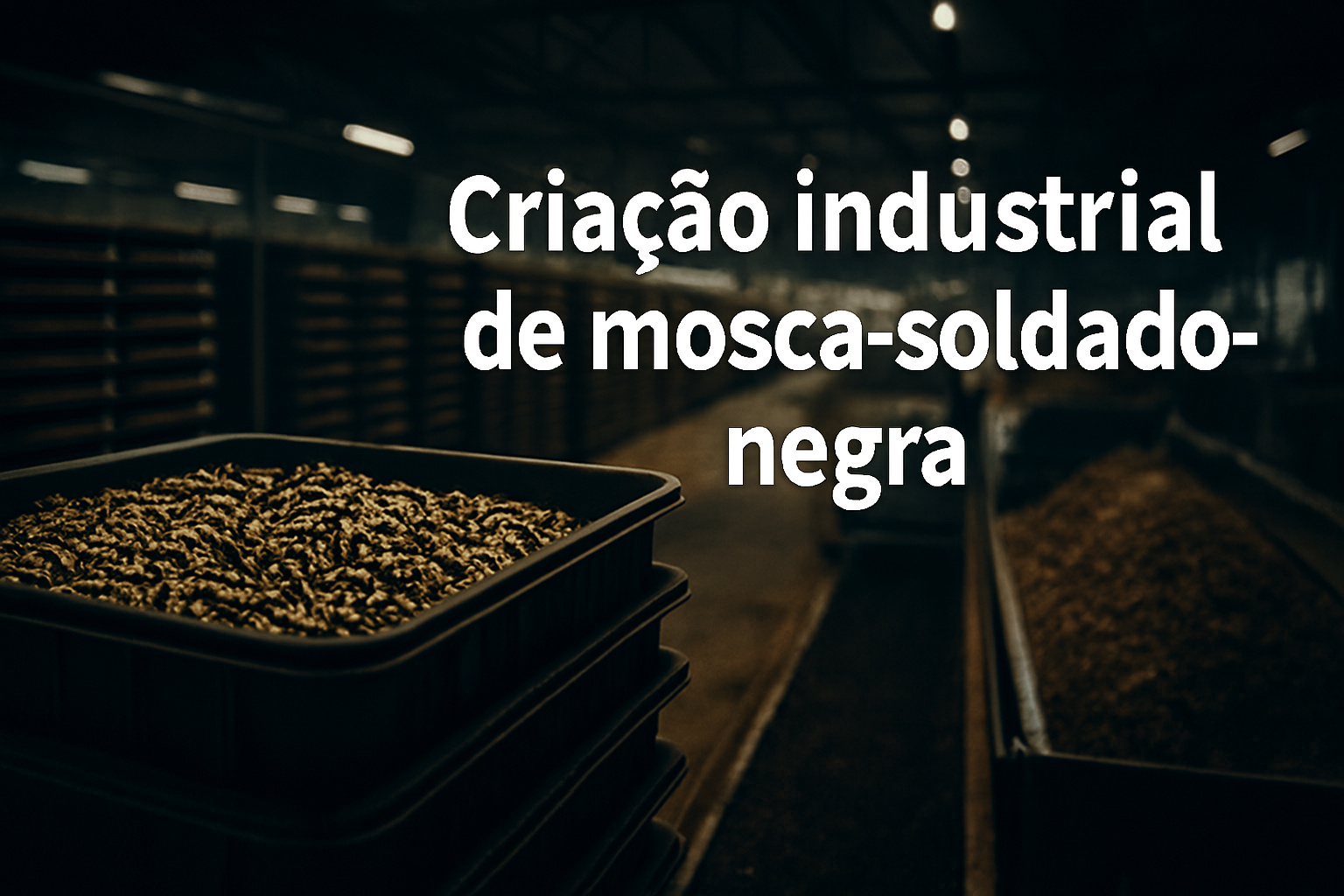 Com plantas capazes de processar mais de 20 toneladas de resíduos por dia e produção contínua de biomassa, a criação industrial de mosca-soldado-negra
