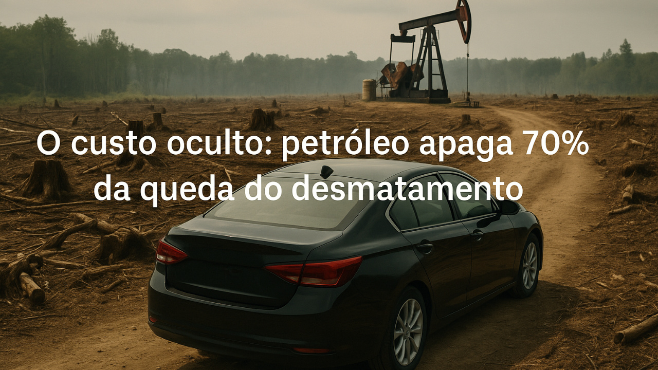 Queda no desmatamento é ofuscada porque as emissões 'ocultas' do petróleo do Brasil anulam quase 70% do resultado, aponta IEMA.