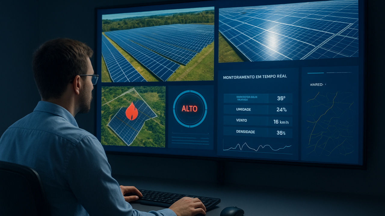 Brasol desenvolve sistema com agentes de IA integrados a dados do INPE para proteger usinas de energia solar contra incêndios, garantindo segurança, previsibilidade e continuidade operacional.