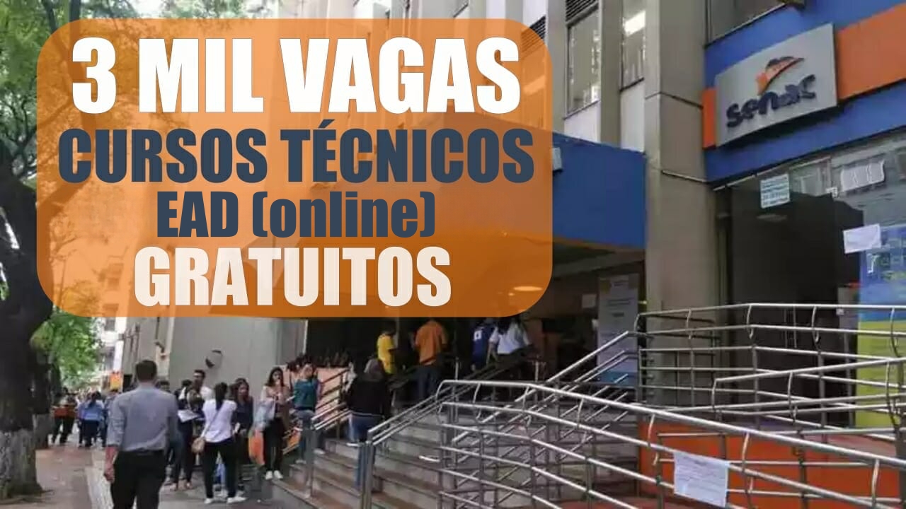 senac - vagas - técnicos - cursos - EAD
